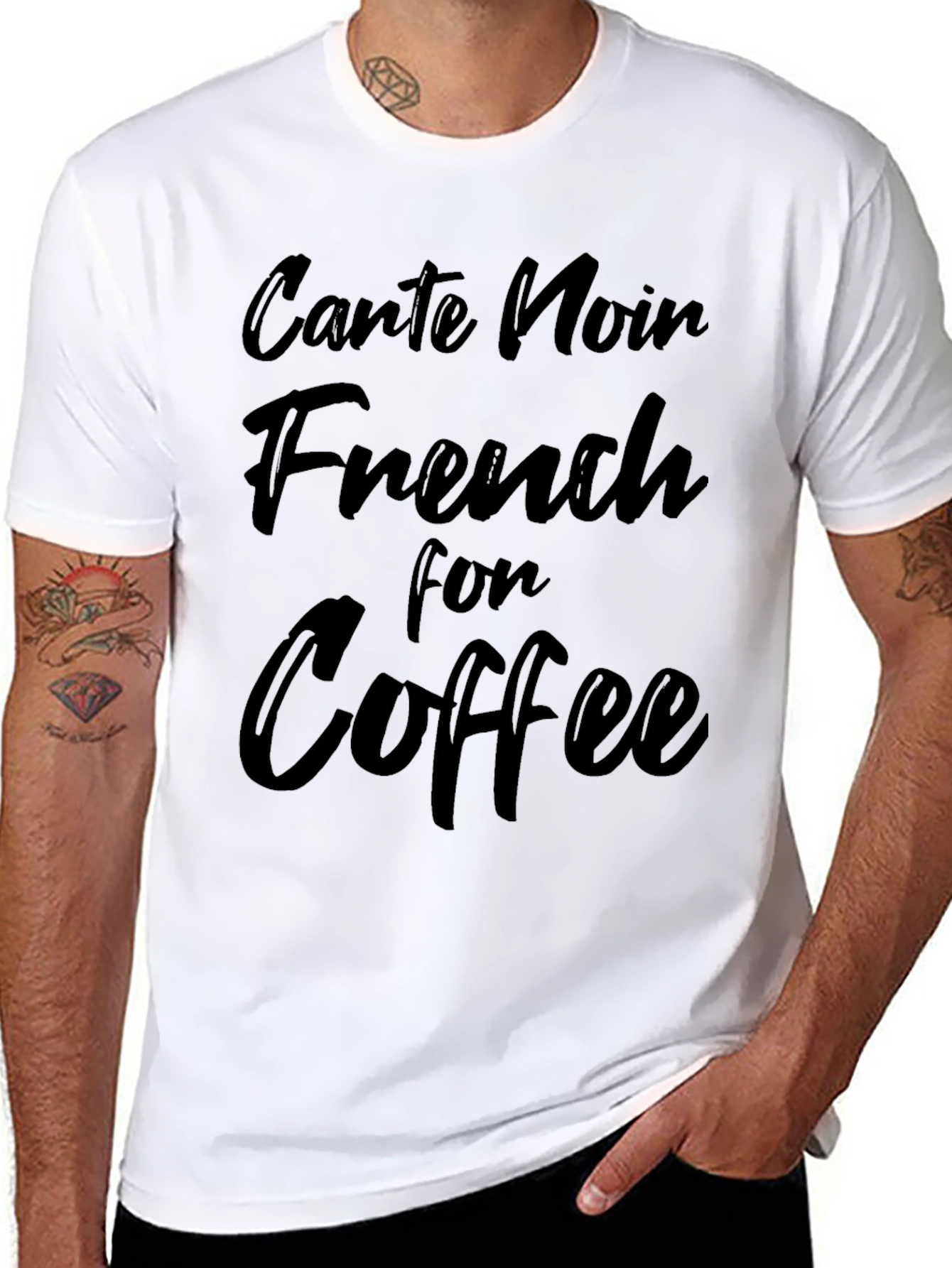 Carte Noir French for Coffee Black T-Shirt