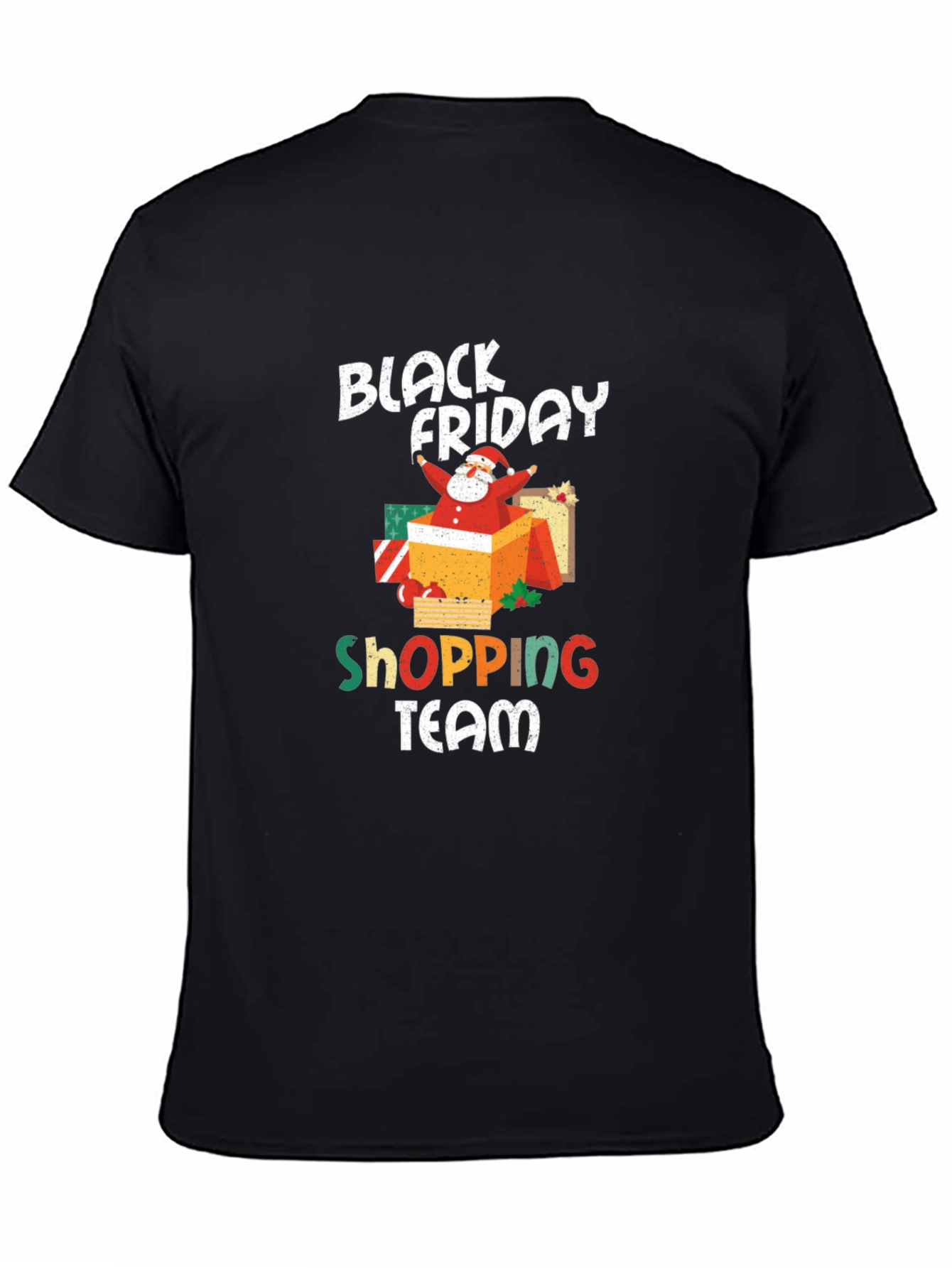 Black Friday Shopping Team Santa T-Shirt