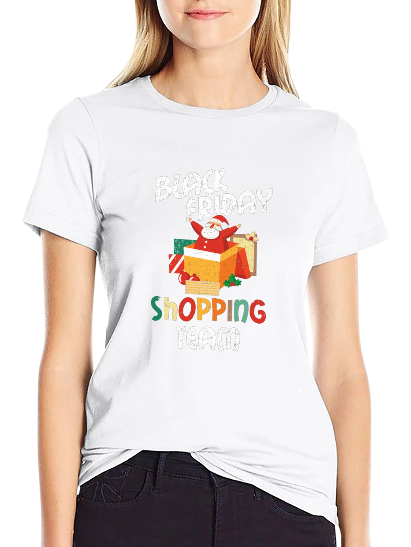Black Friday Shopping Team Santa T-Shirt