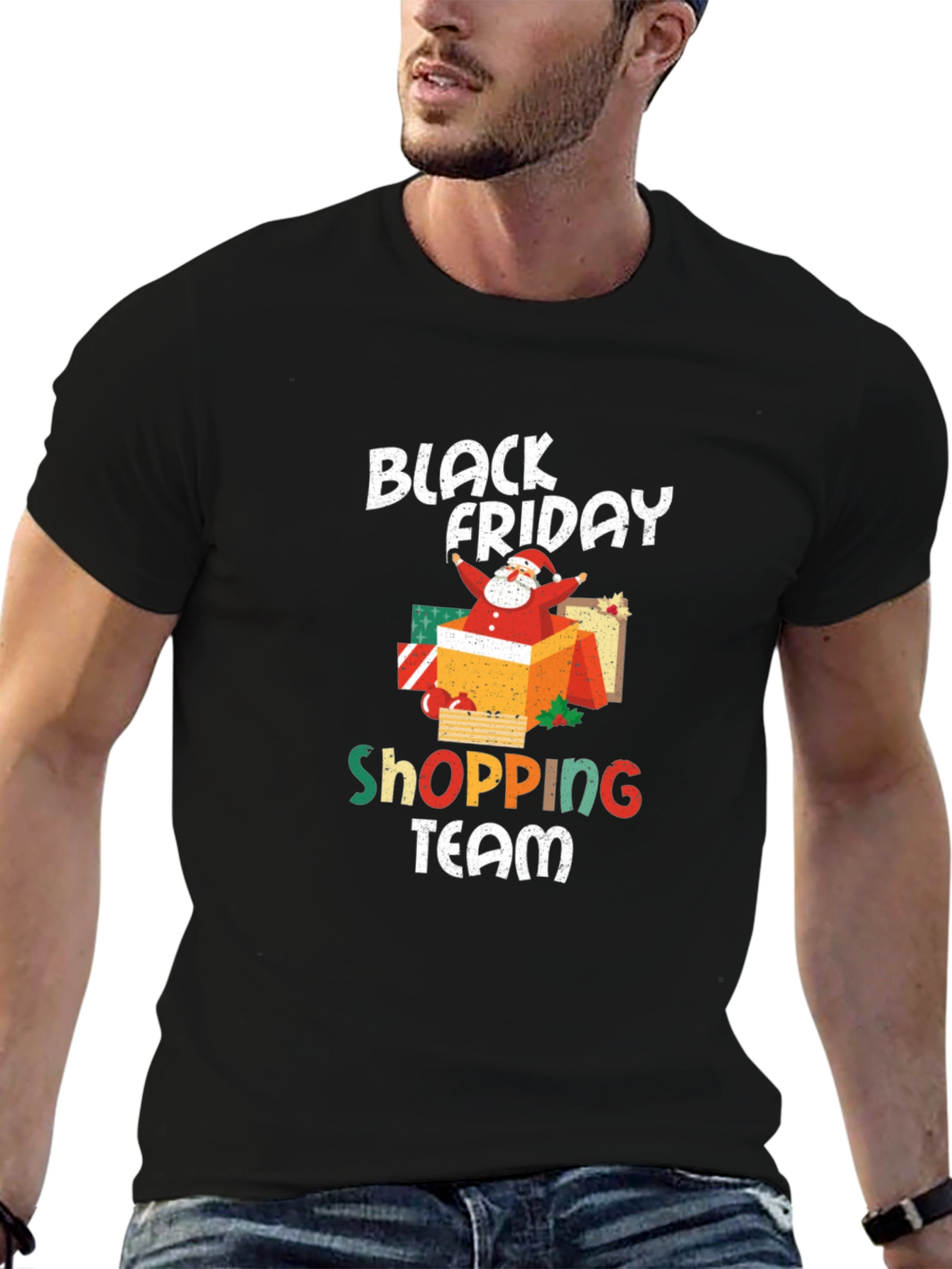 Black Friday Shopping Team Santa T-Shirt