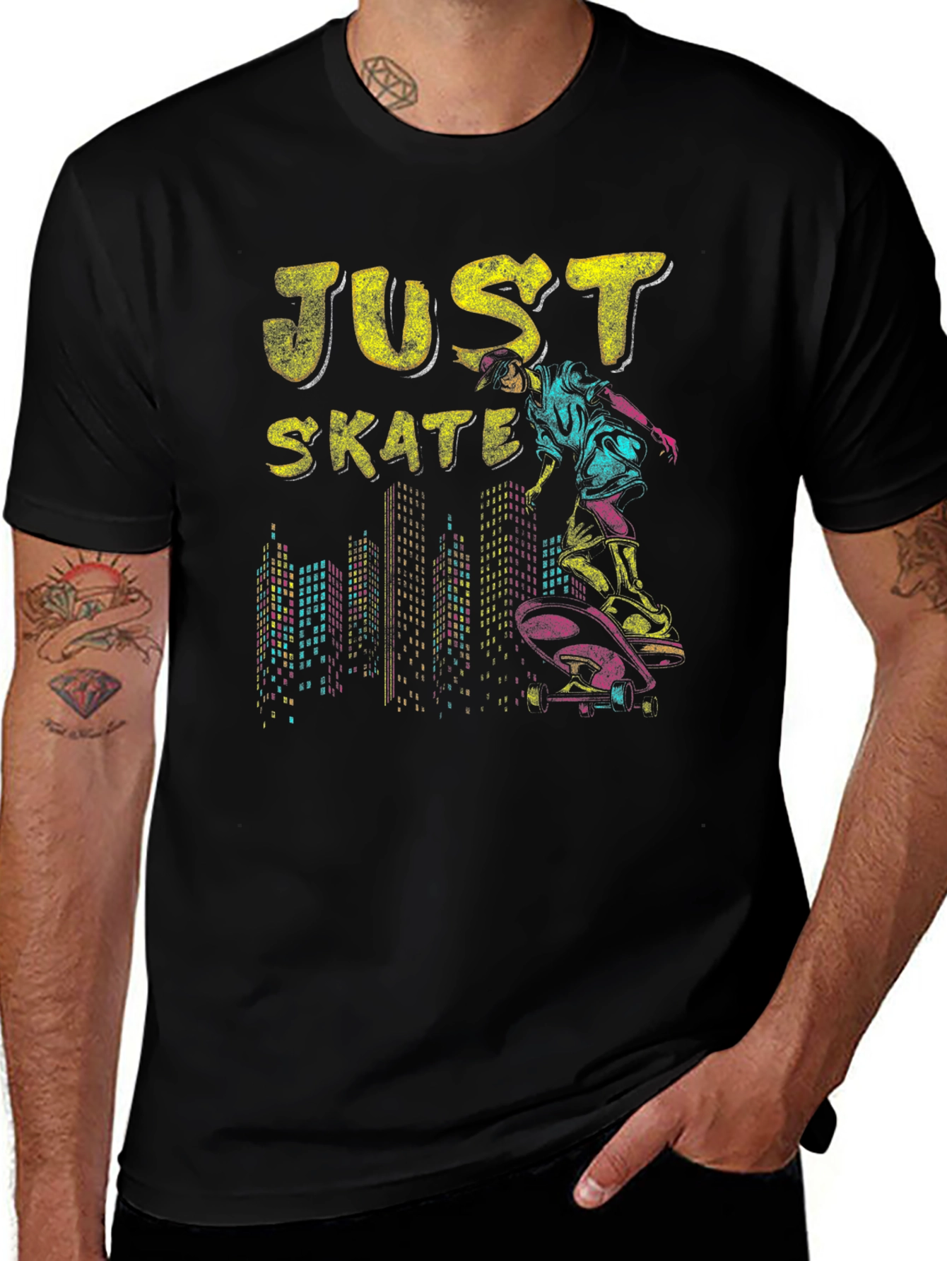 Just Skate T-Shirt - Urban Skater Design