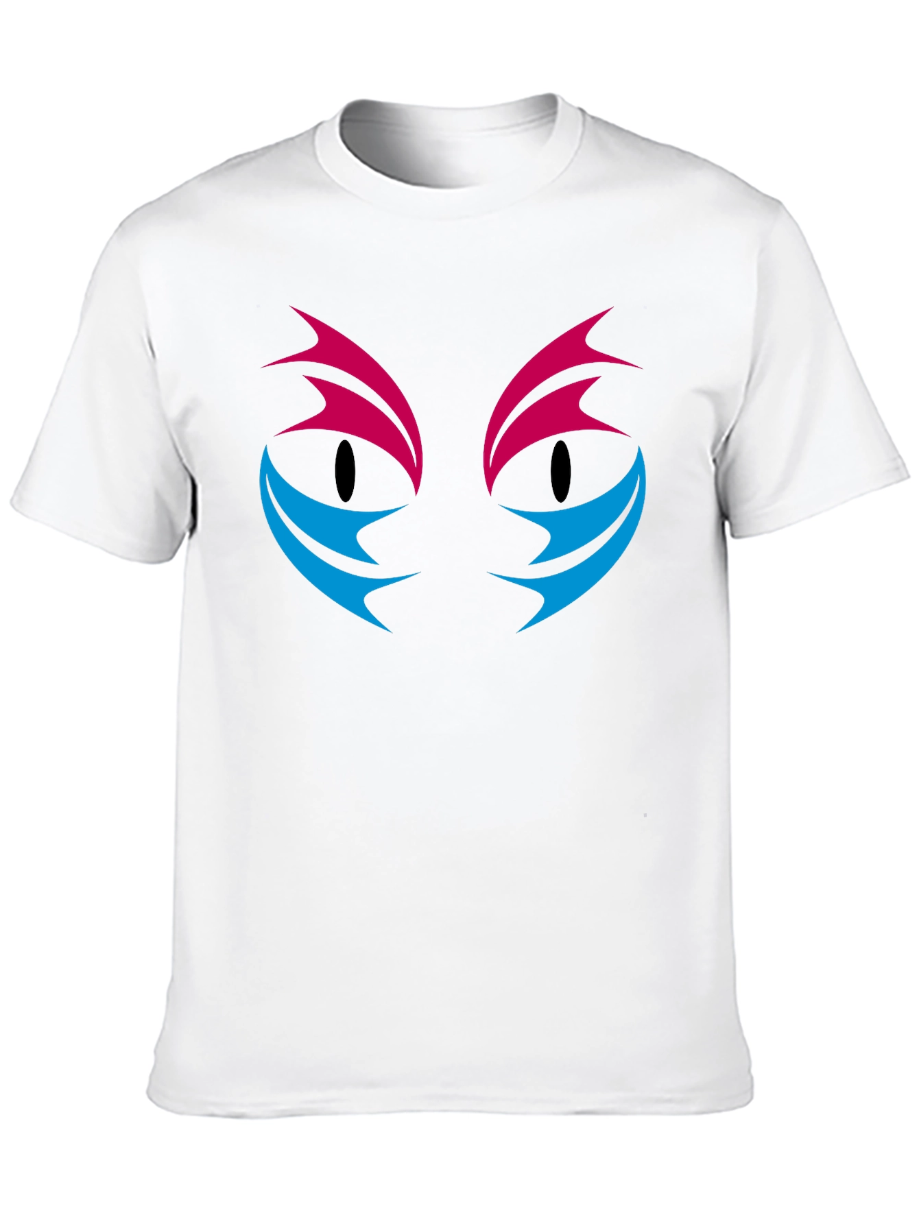 Abstract Cat Eyes Graphic Print T-Shirt