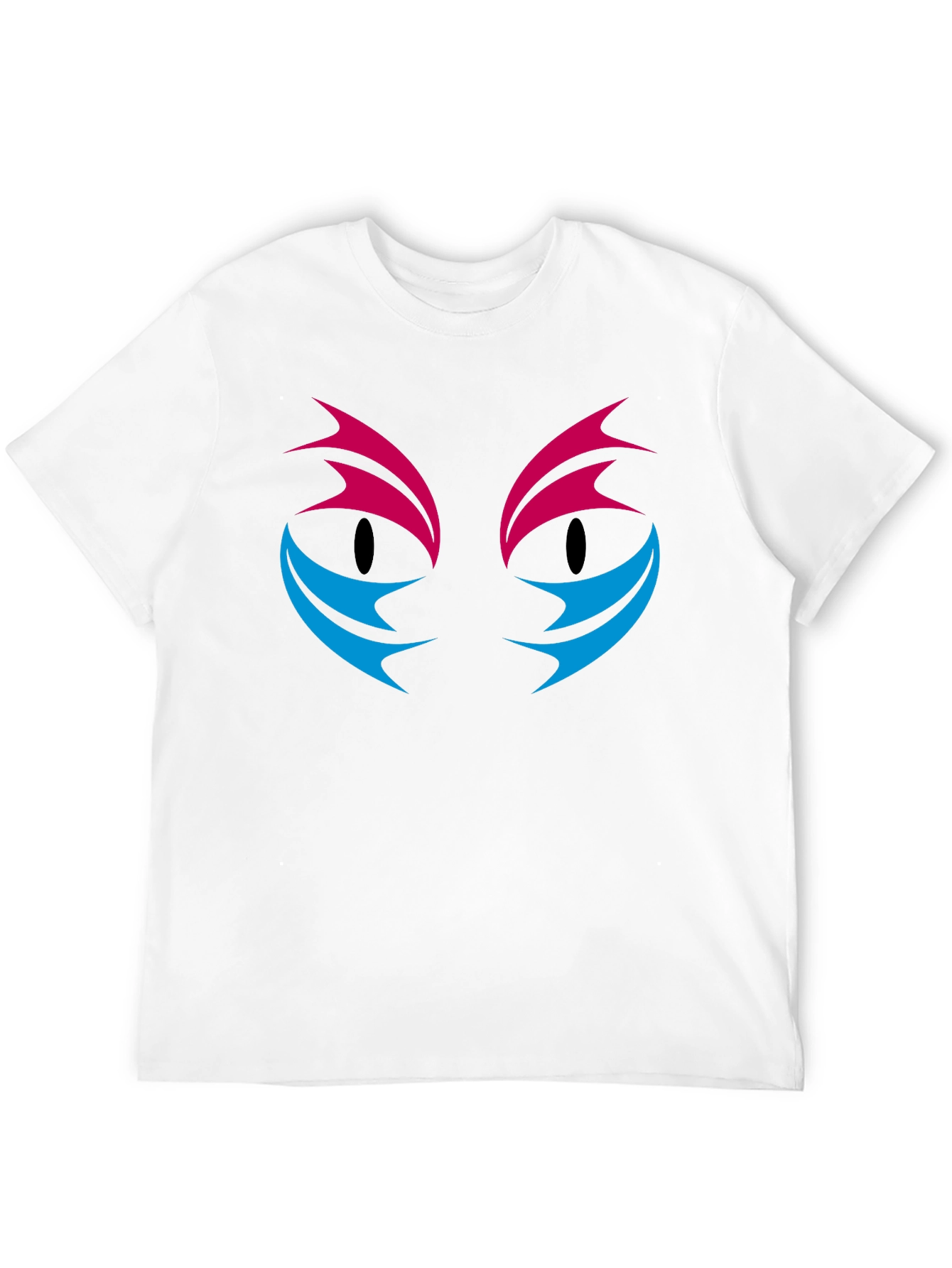 Abstract Cat Eyes Graphic Print T-Shirt