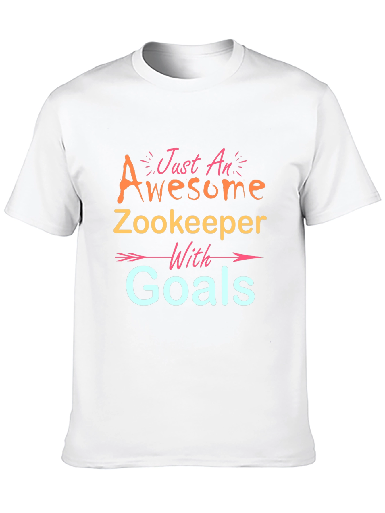 Awesome Zookeeper With Goals Black Graphic Tee