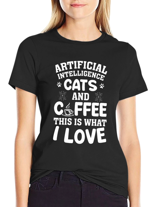 Artificial Intelligence Cats Coffee T-Shirt