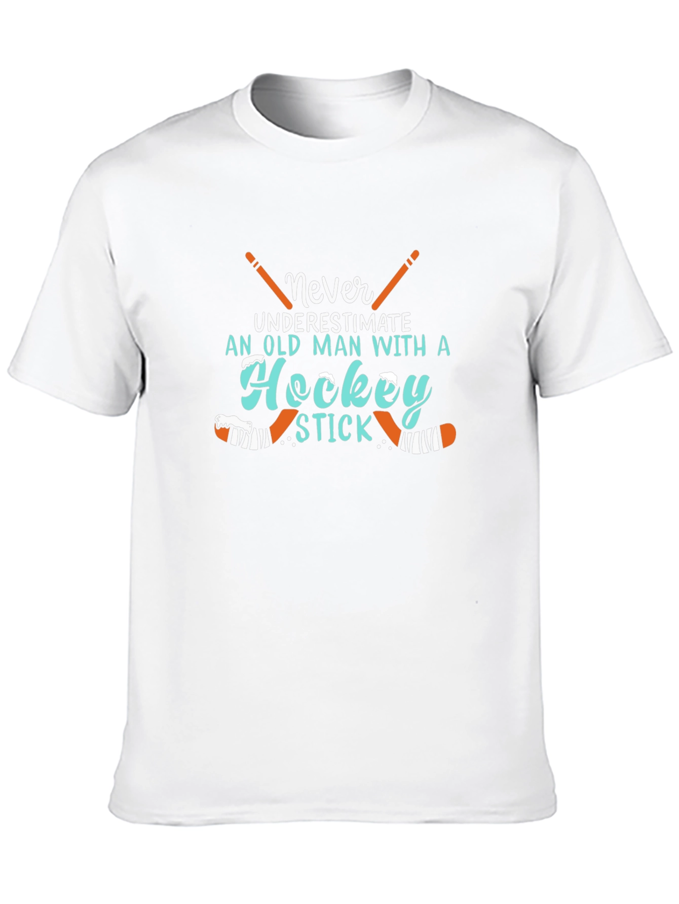 Never Underestimate Hockey Player Graphic Tee