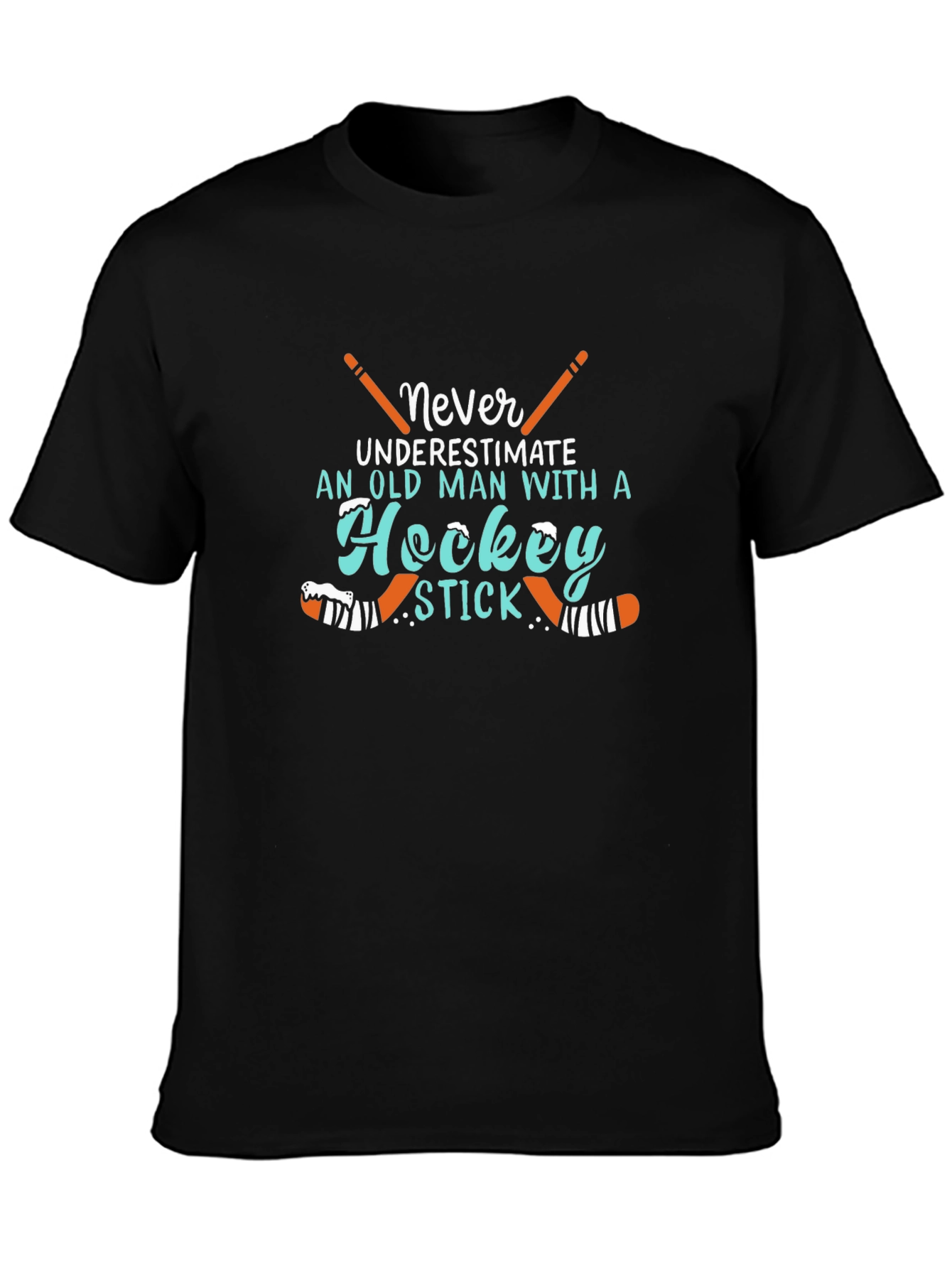 Never Underestimate Hockey Player Graphic Tee