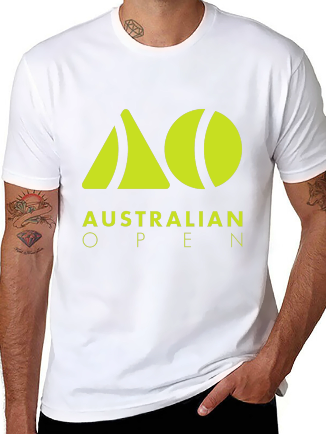 Australian Open Black T-Shirt - Tennis Fan Apparel