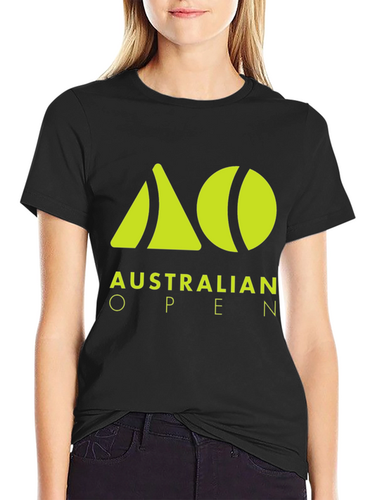 Australian Open Black T-Shirt - Tennis Fan Apparel
