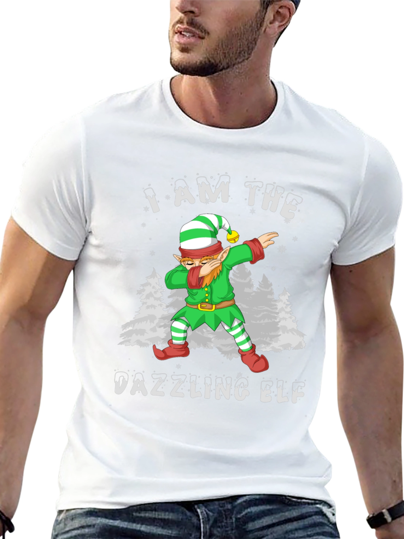 Dazzling Elf Christmas Graphic Tee