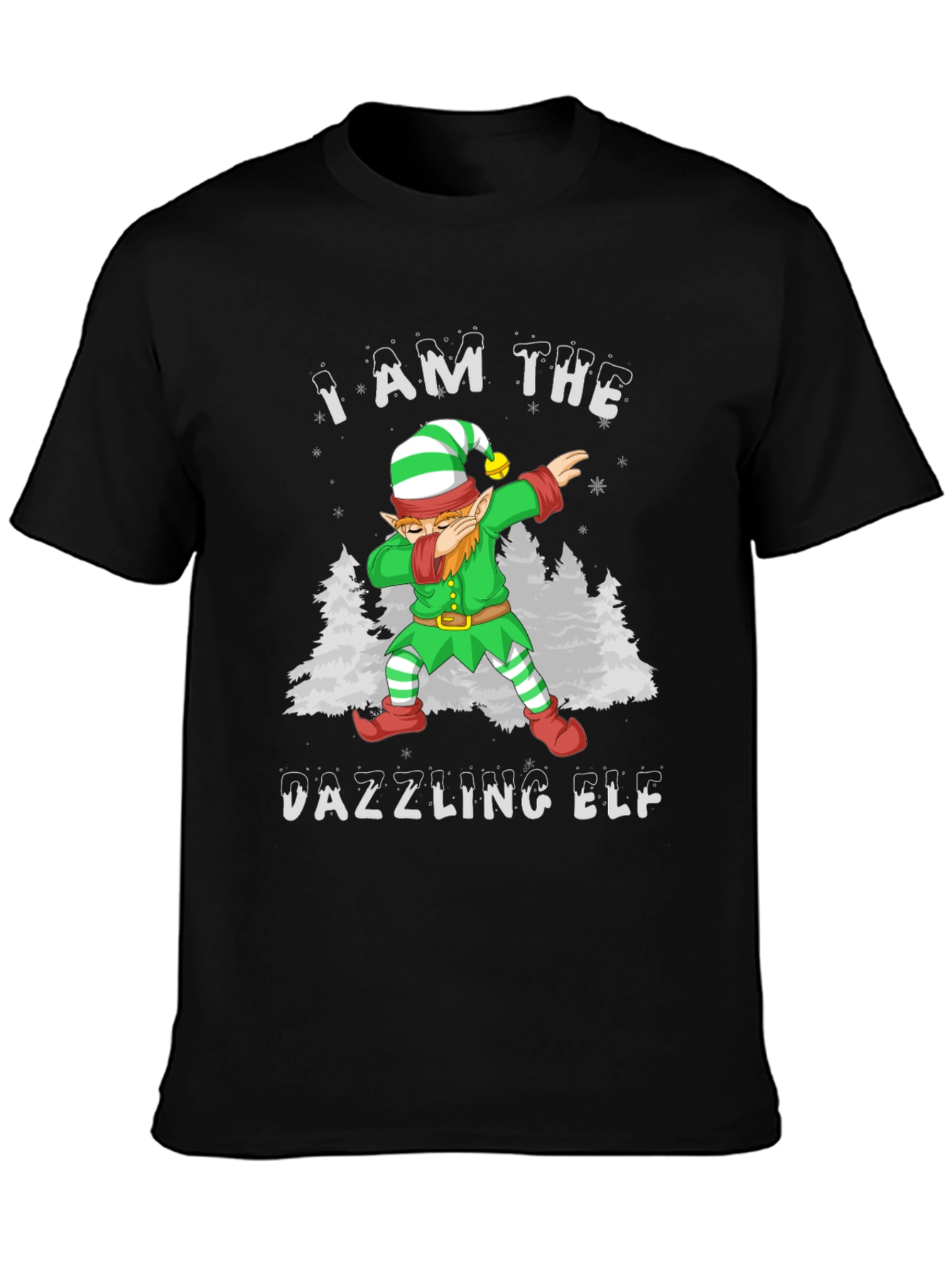 Dazzling Elf Christmas Graphic Tee
