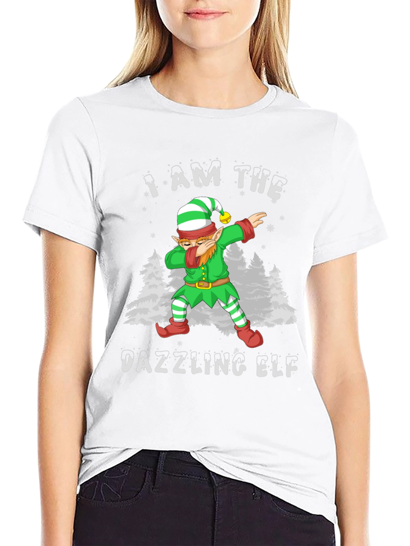 Dazzling Elf Christmas Graphic Tee