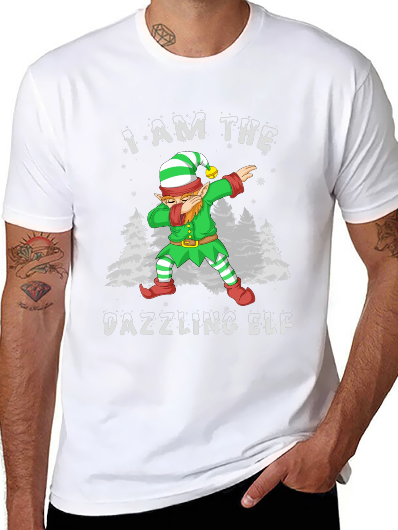 Dazzling Elf Christmas Graphic Tee