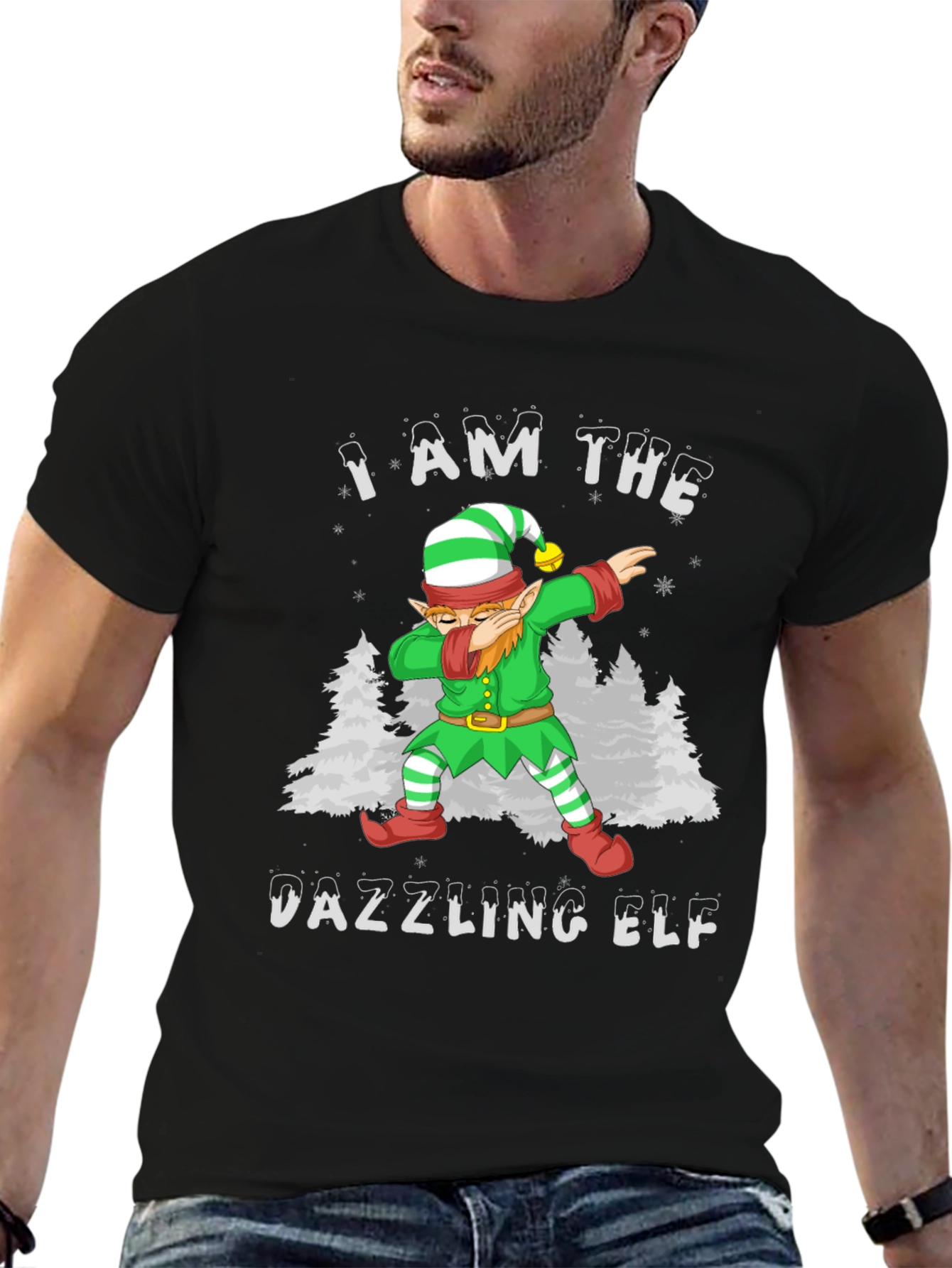 Dazzling Elf Christmas Graphic Tee