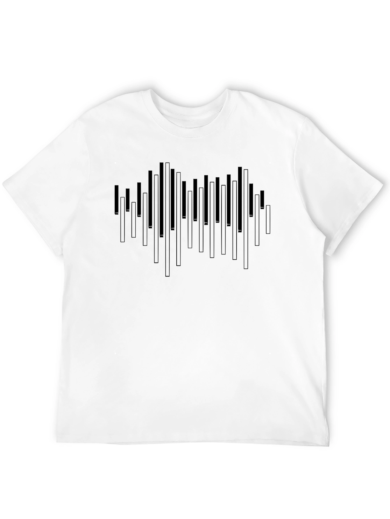 Modern Graphic Tee - Abstract Vertical Lines