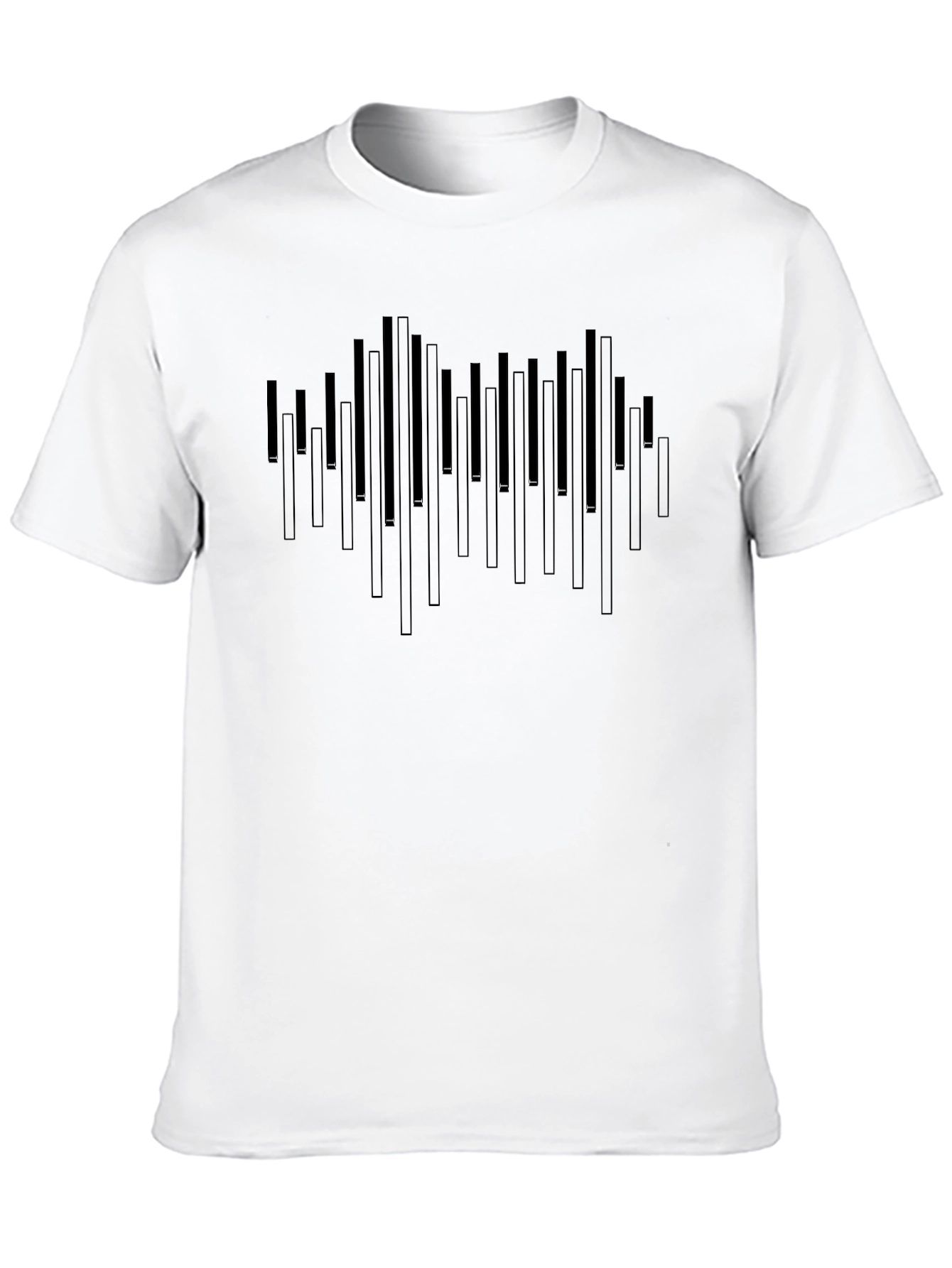 Modern Graphic Tee - Abstract Vertical Lines