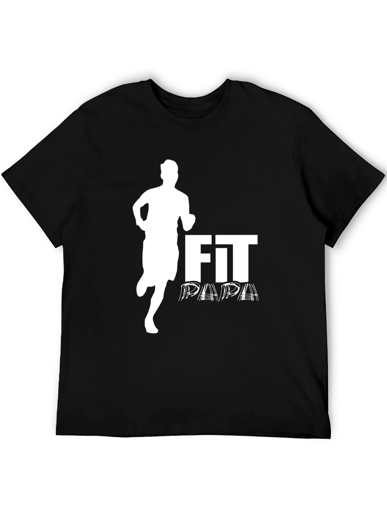 Fit Papa Graphic Tee - Black Athletic Dad Shirt