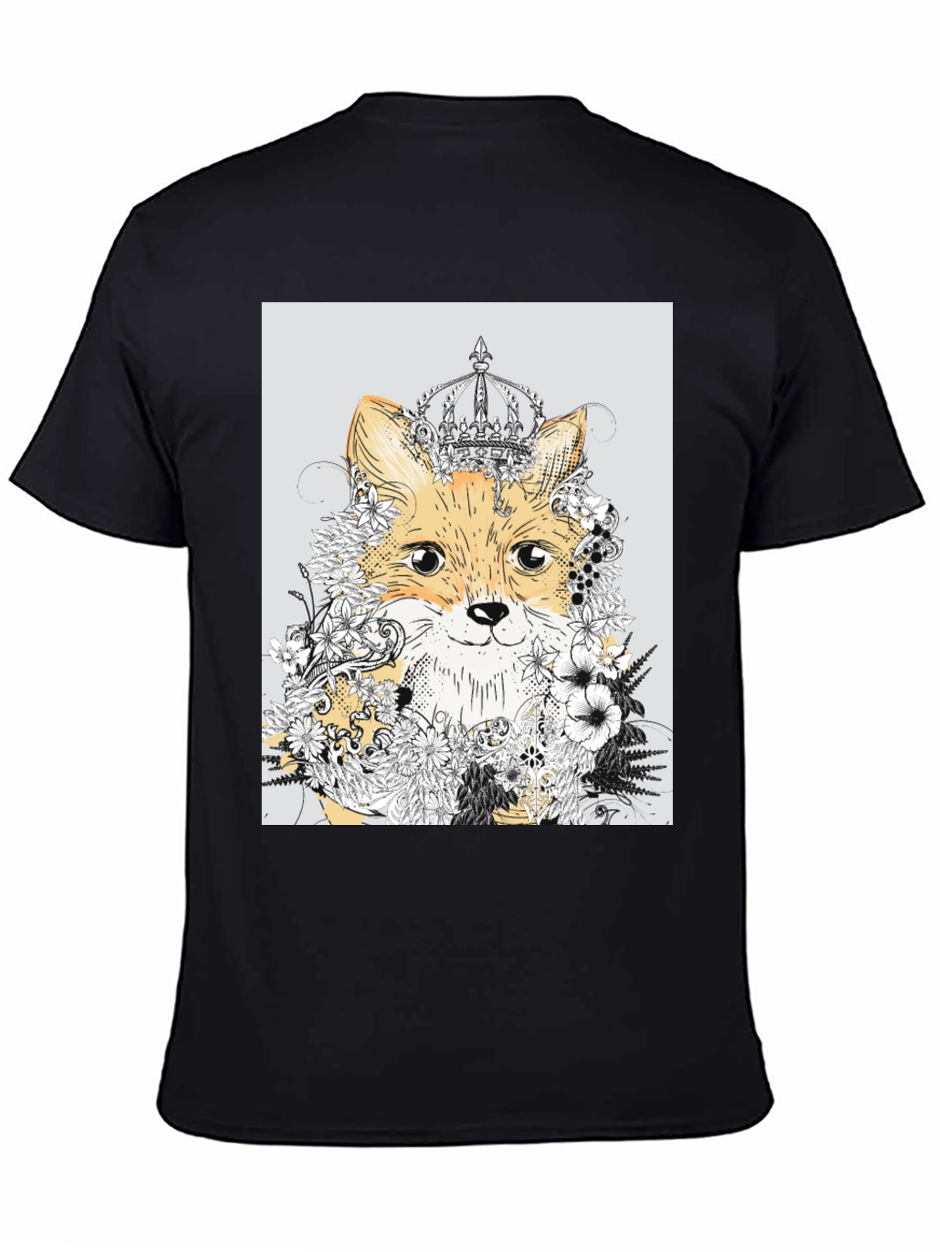 Fox & Floral Crown Graphic Tee