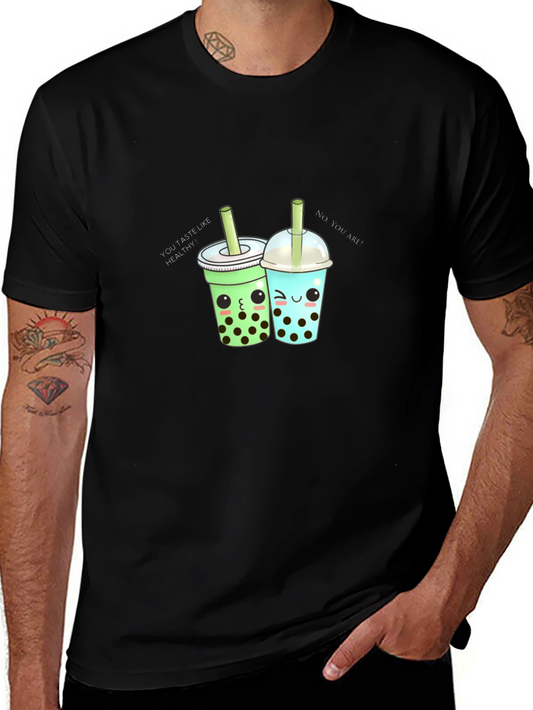 Cute Bubble Tea Graphic Tee - Kawaii Boba Shirt