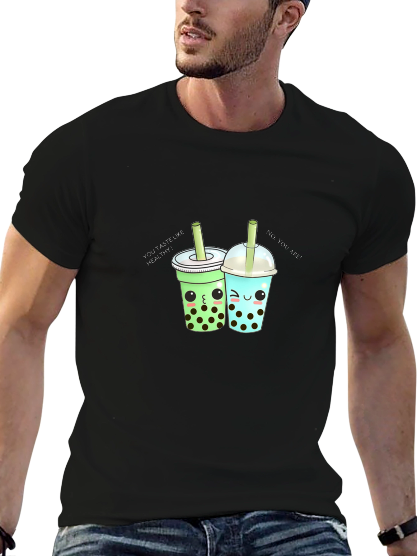 Cute Bubble Tea Graphic Tee - Kawaii Boba Shirt