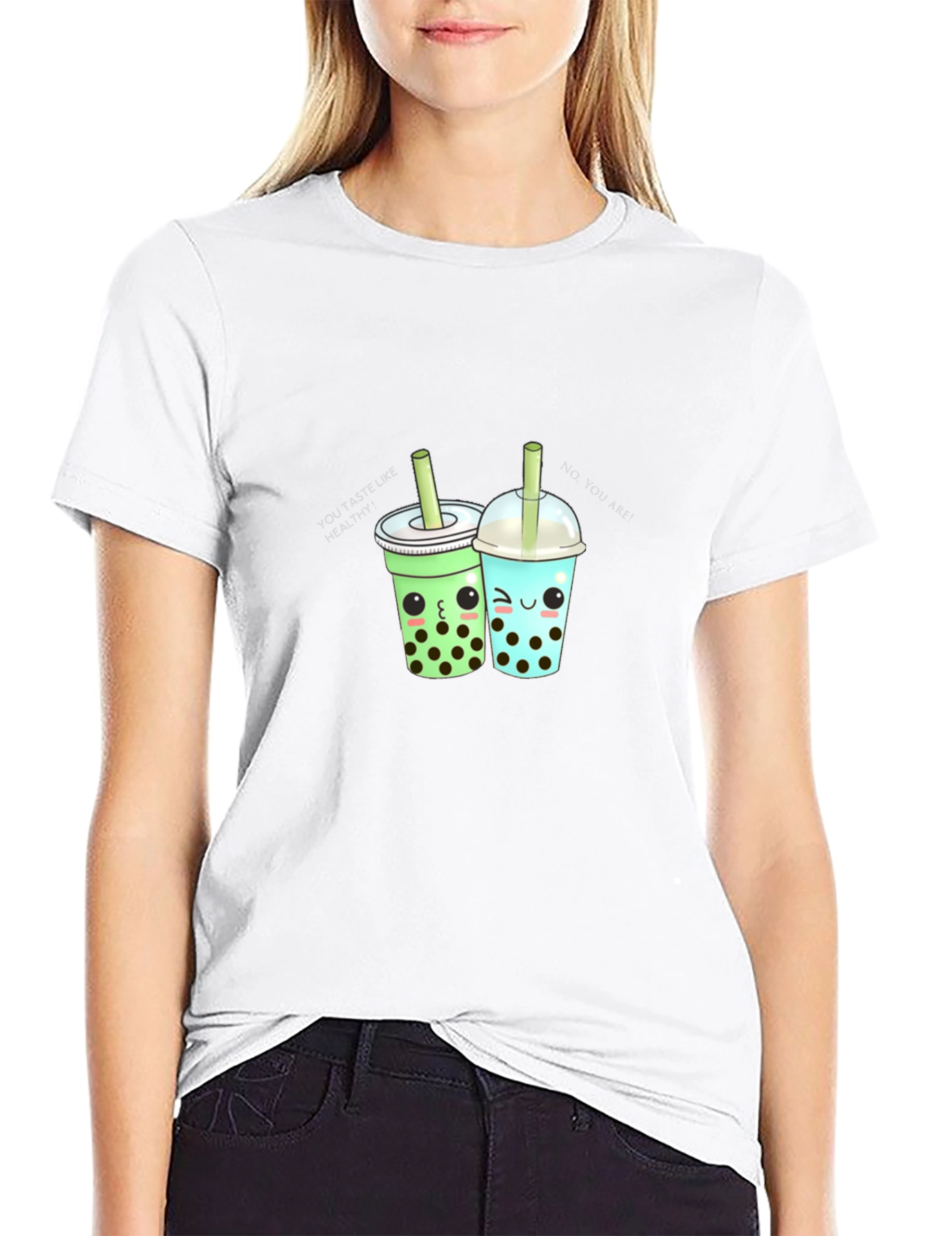 Cute Bubble Tea Graphic Tee - Kawaii Boba Shirt