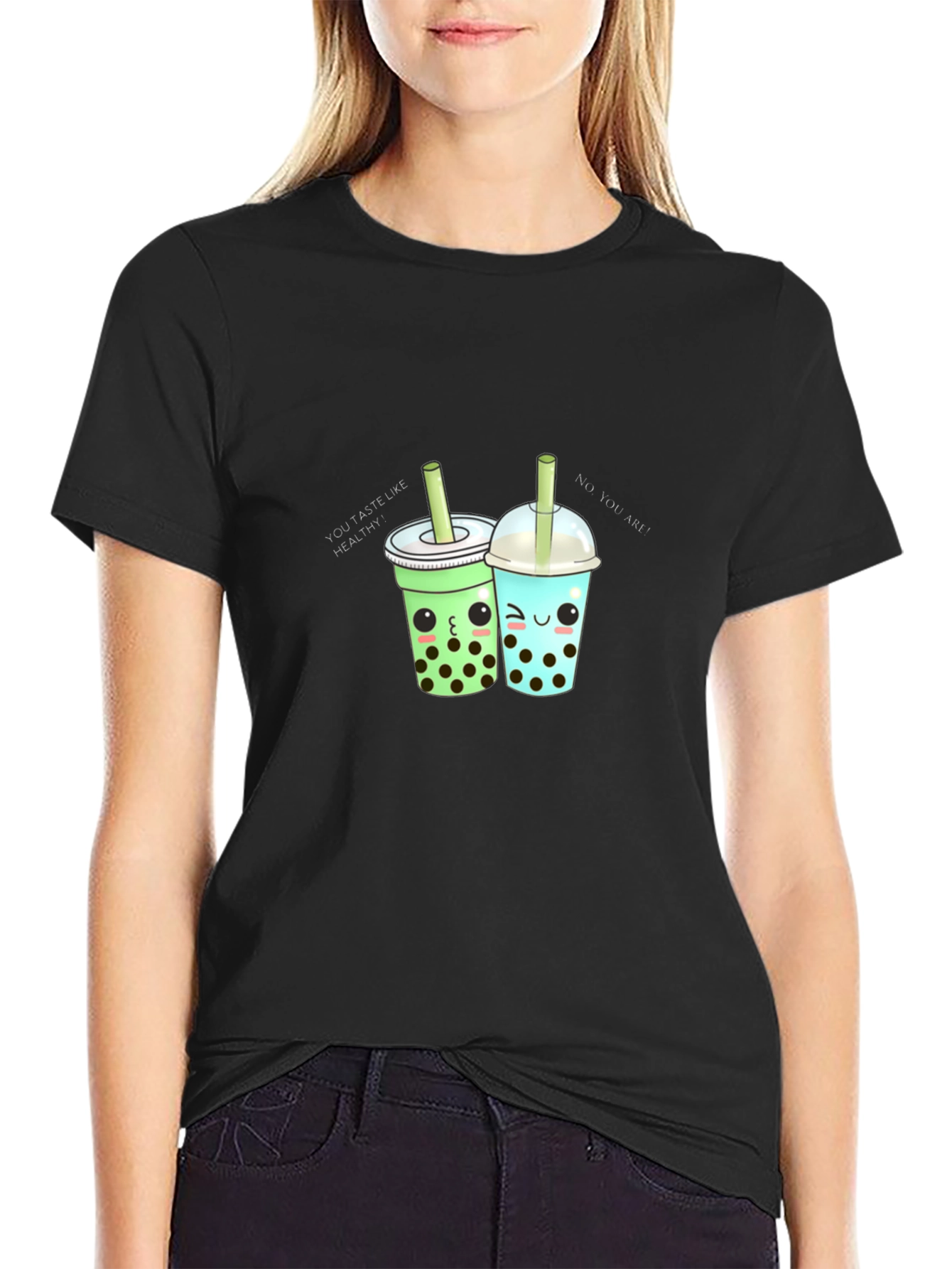 Cute Bubble Tea Graphic Tee - Kawaii Boba Shirt