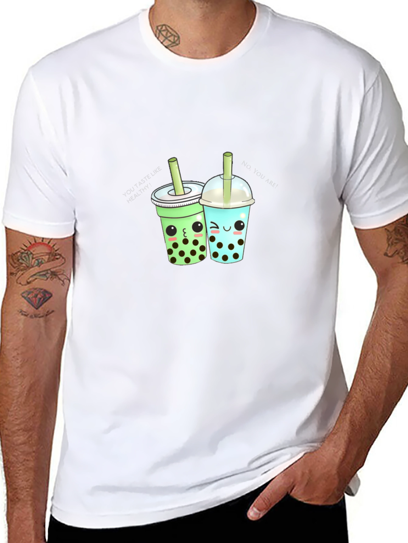 Cute Bubble Tea Graphic Tee - Kawaii Boba Shirt