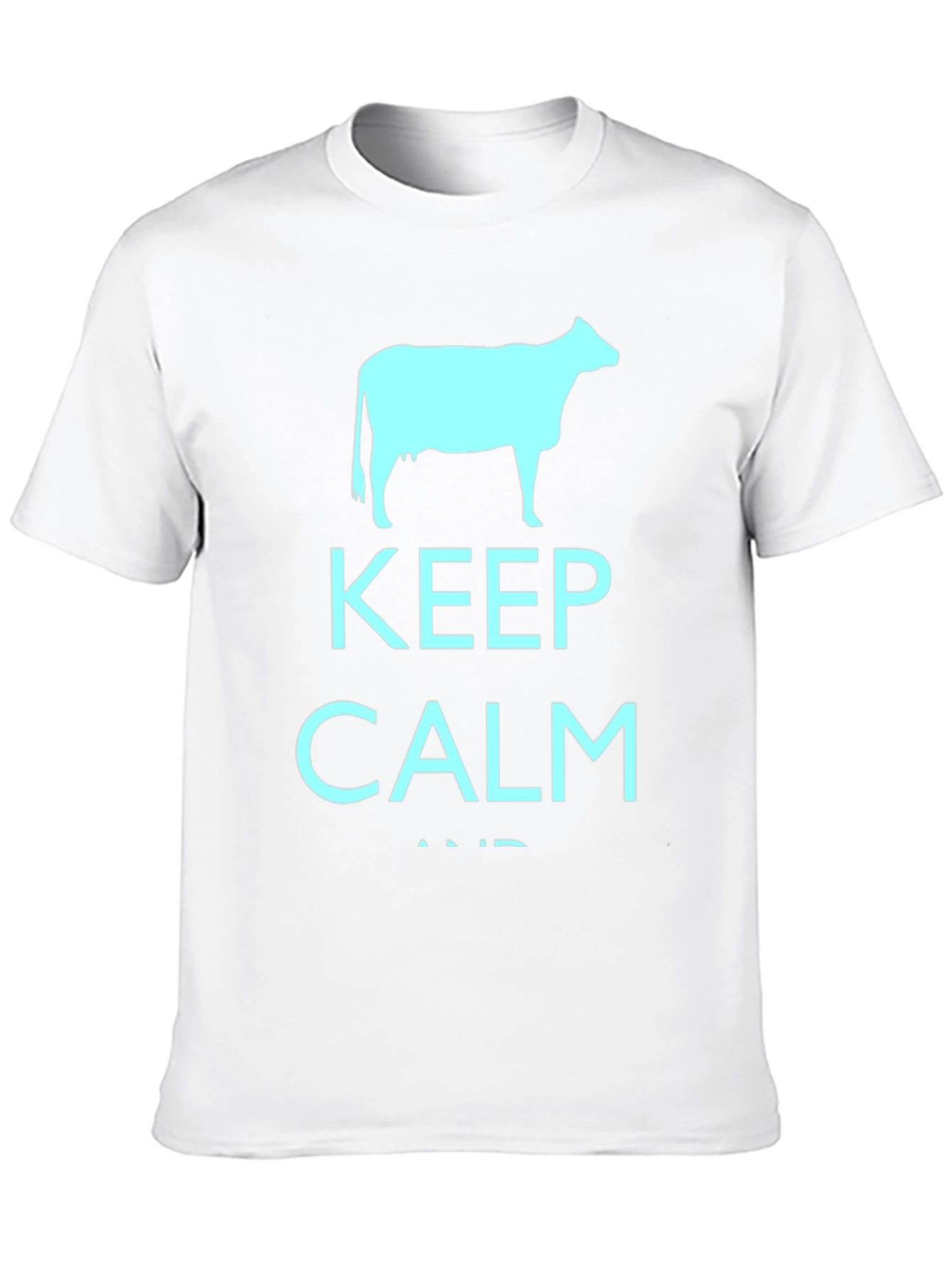 Keep Calm Cow Black T-Shirt