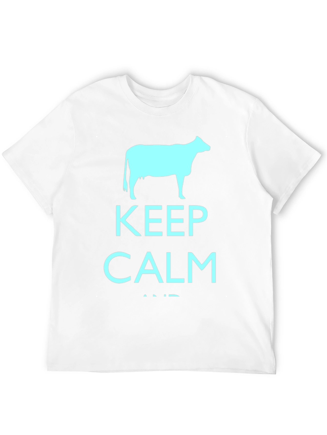 Keep Calm Cow Black T-Shirt
