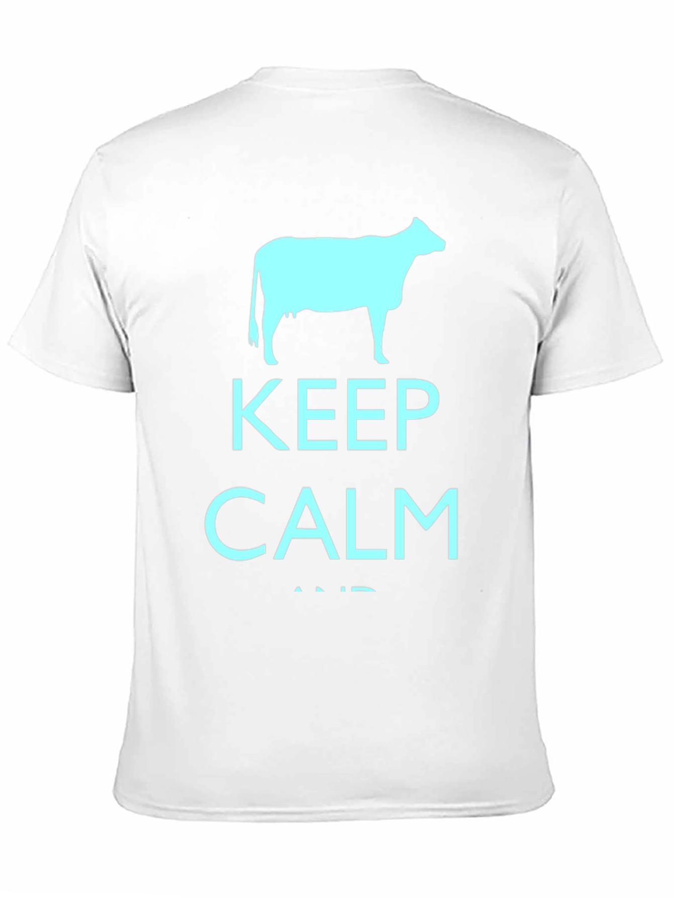 Keep Calm Cow Black T-Shirt