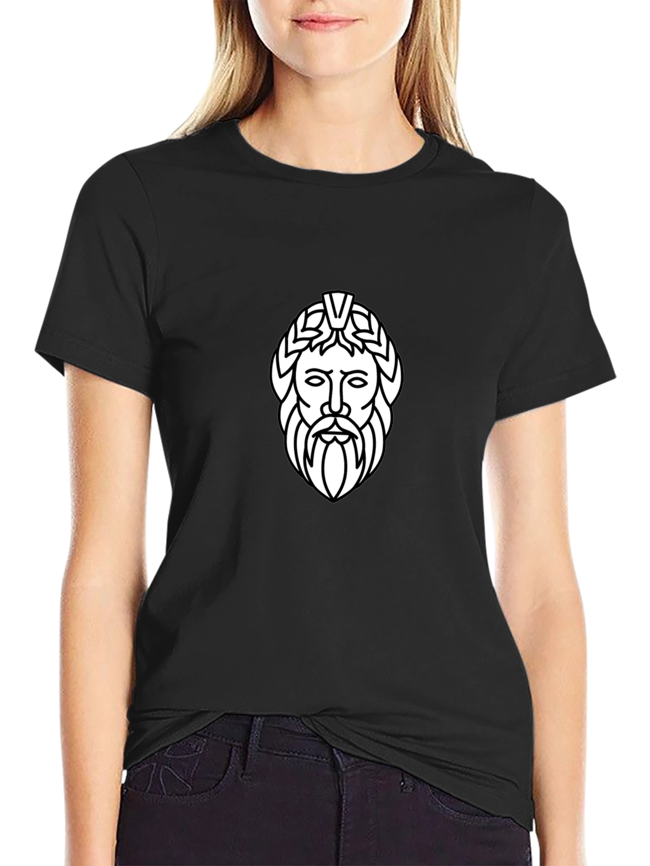 Zeus Graphic Tee - Black Cotton T-Shirt