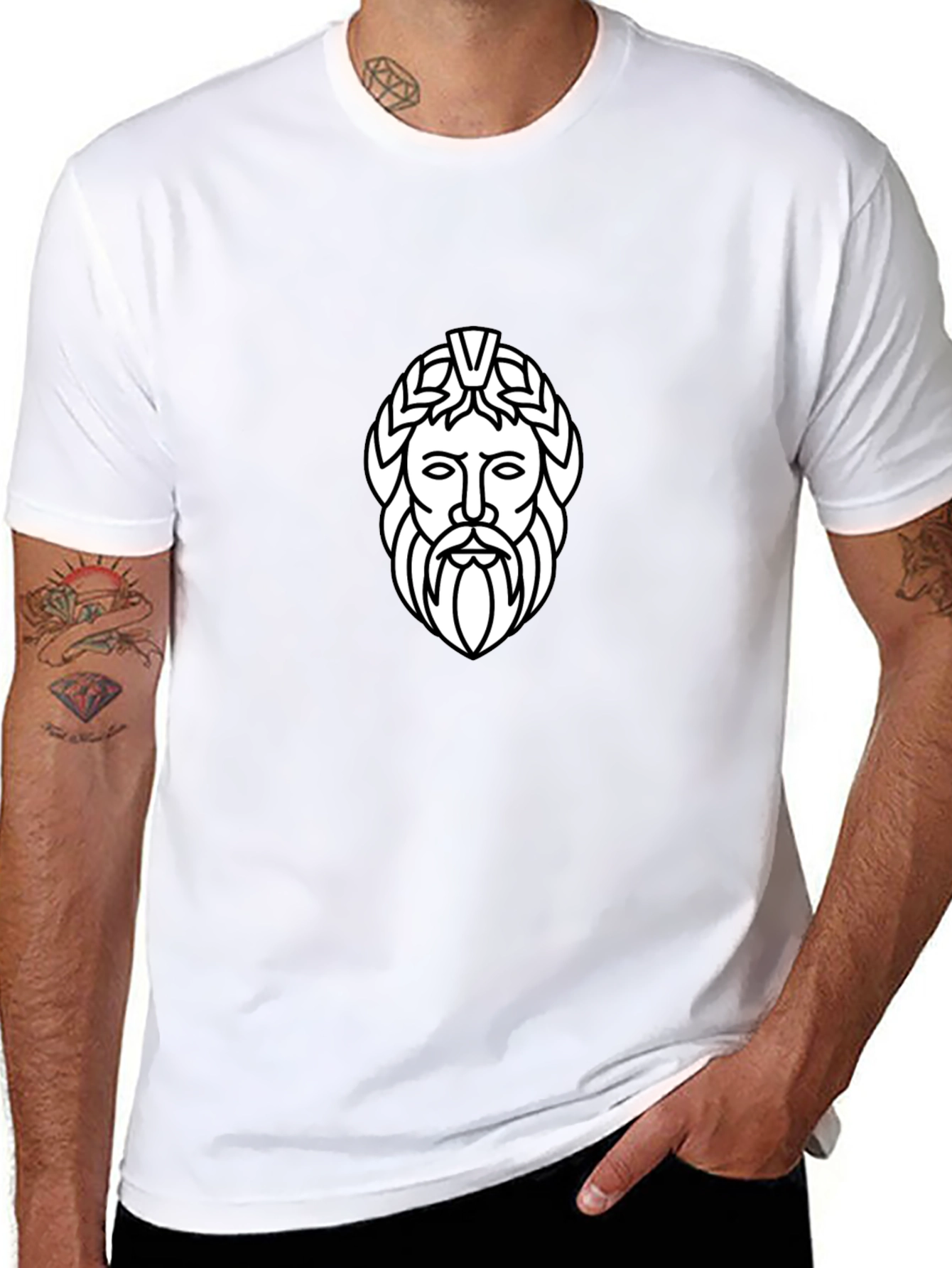Zeus Graphic Tee - Black Cotton T-Shirt