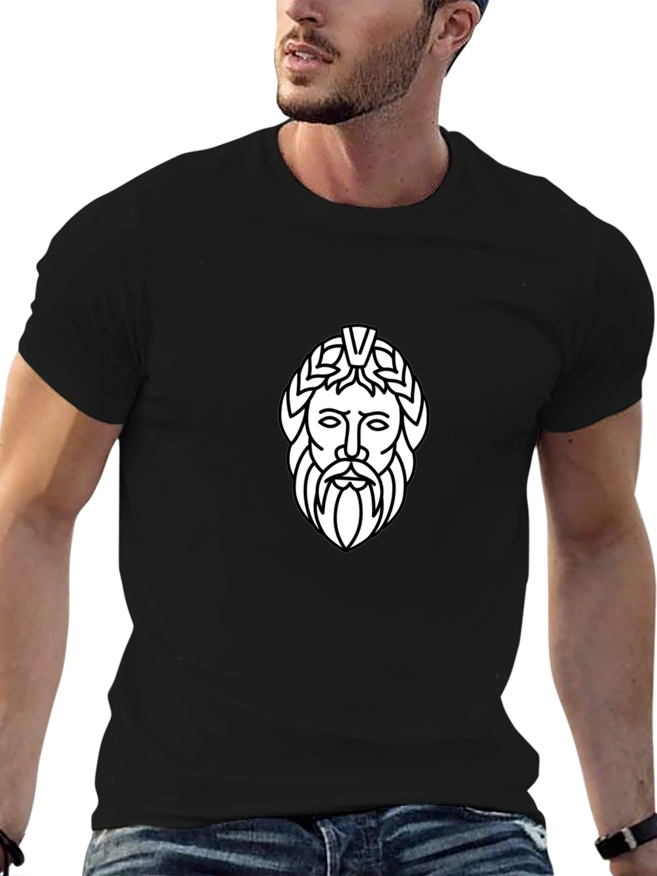 Zeus Graphic Tee - Black Cotton T-Shirt