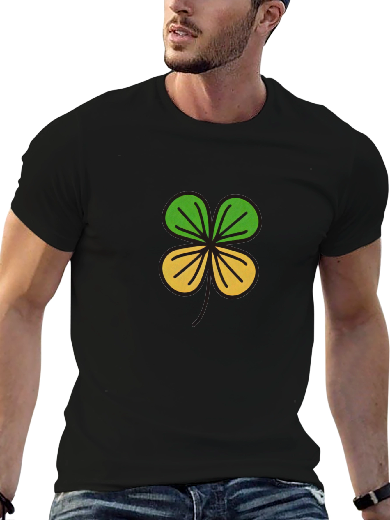 Lucky Clover Graphic Tee - Black