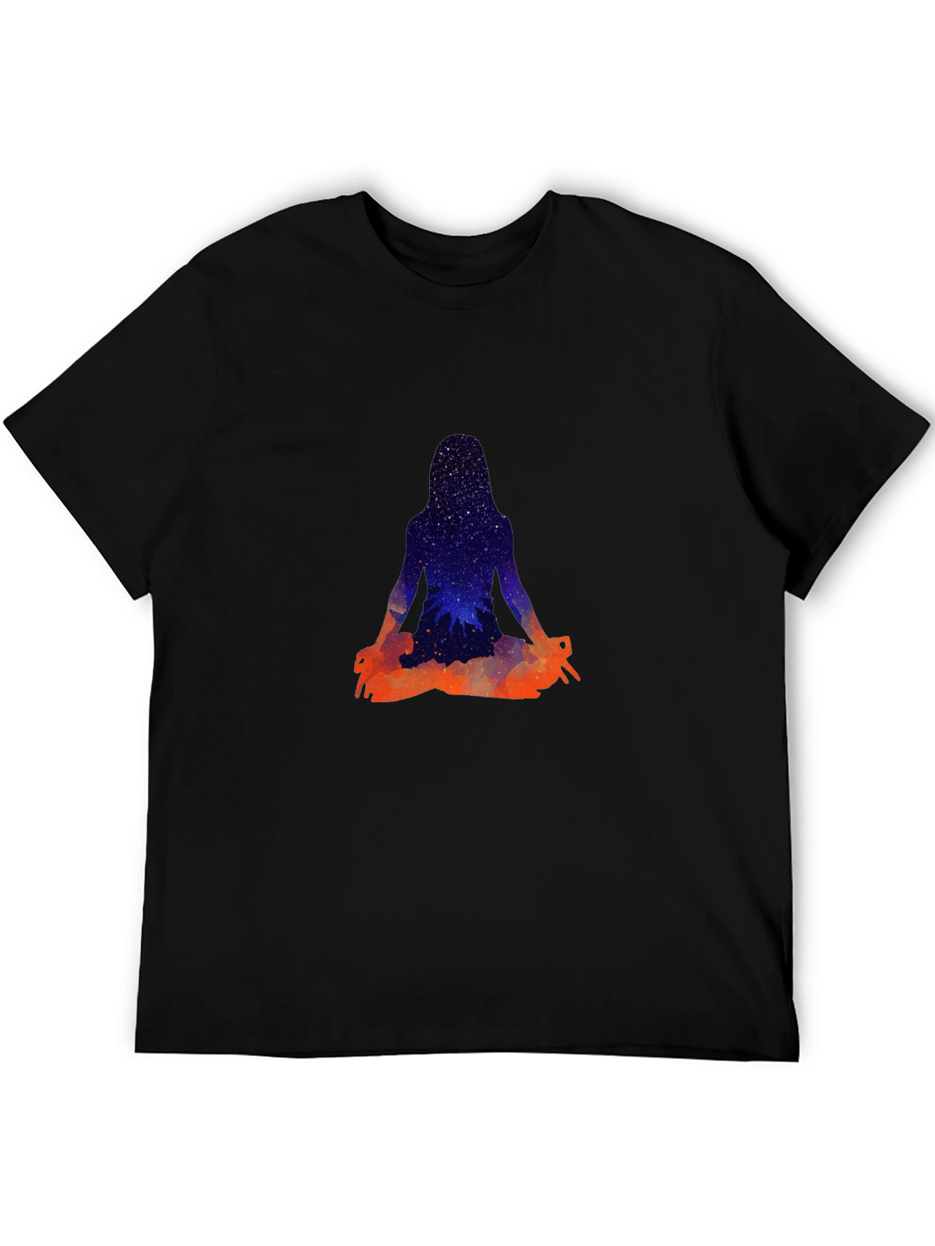 Cosmic Yogi Black T-Shirt - Meditate in Style