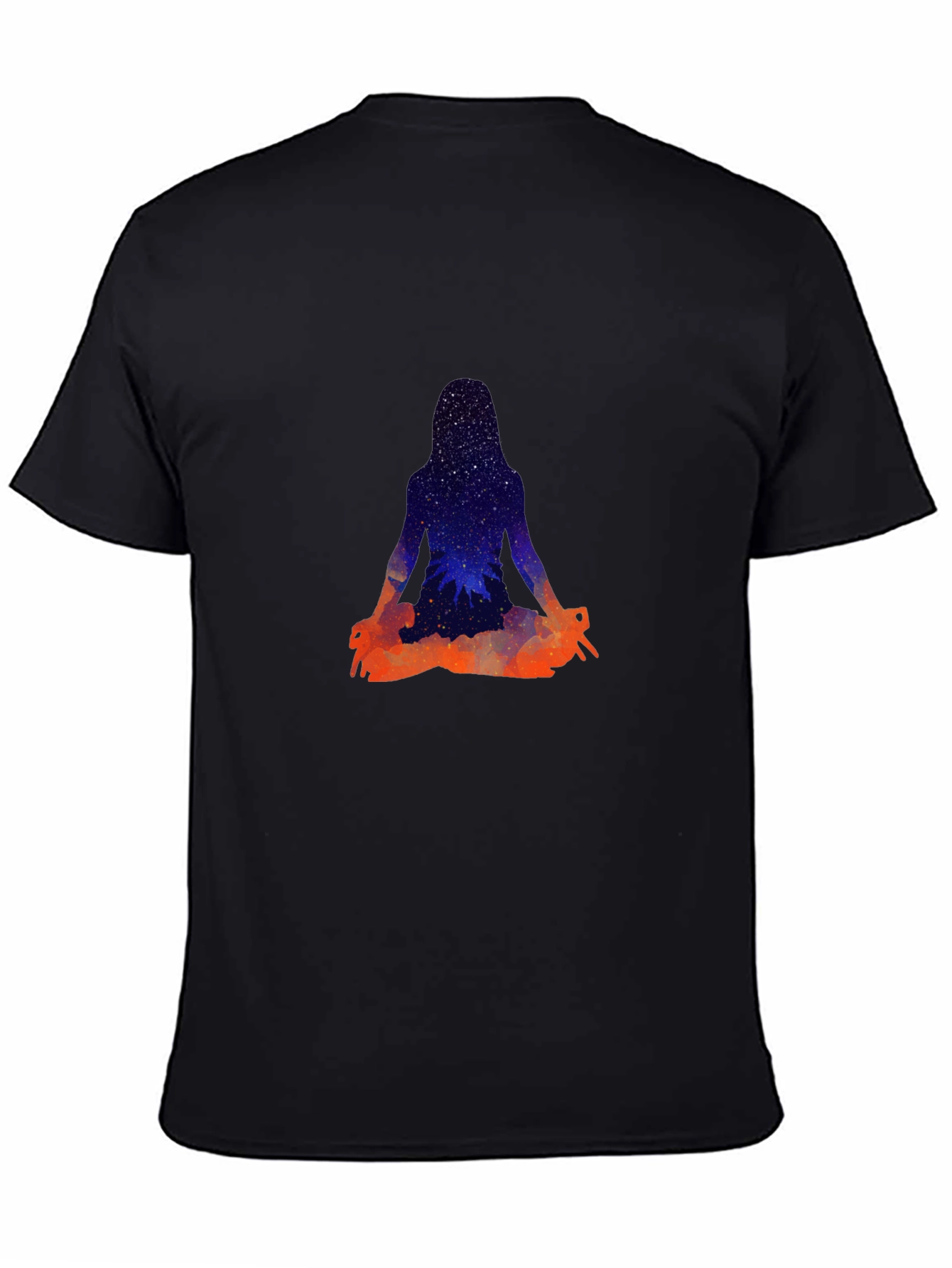 Cosmic Yogi Black T-Shirt - Meditate in Style