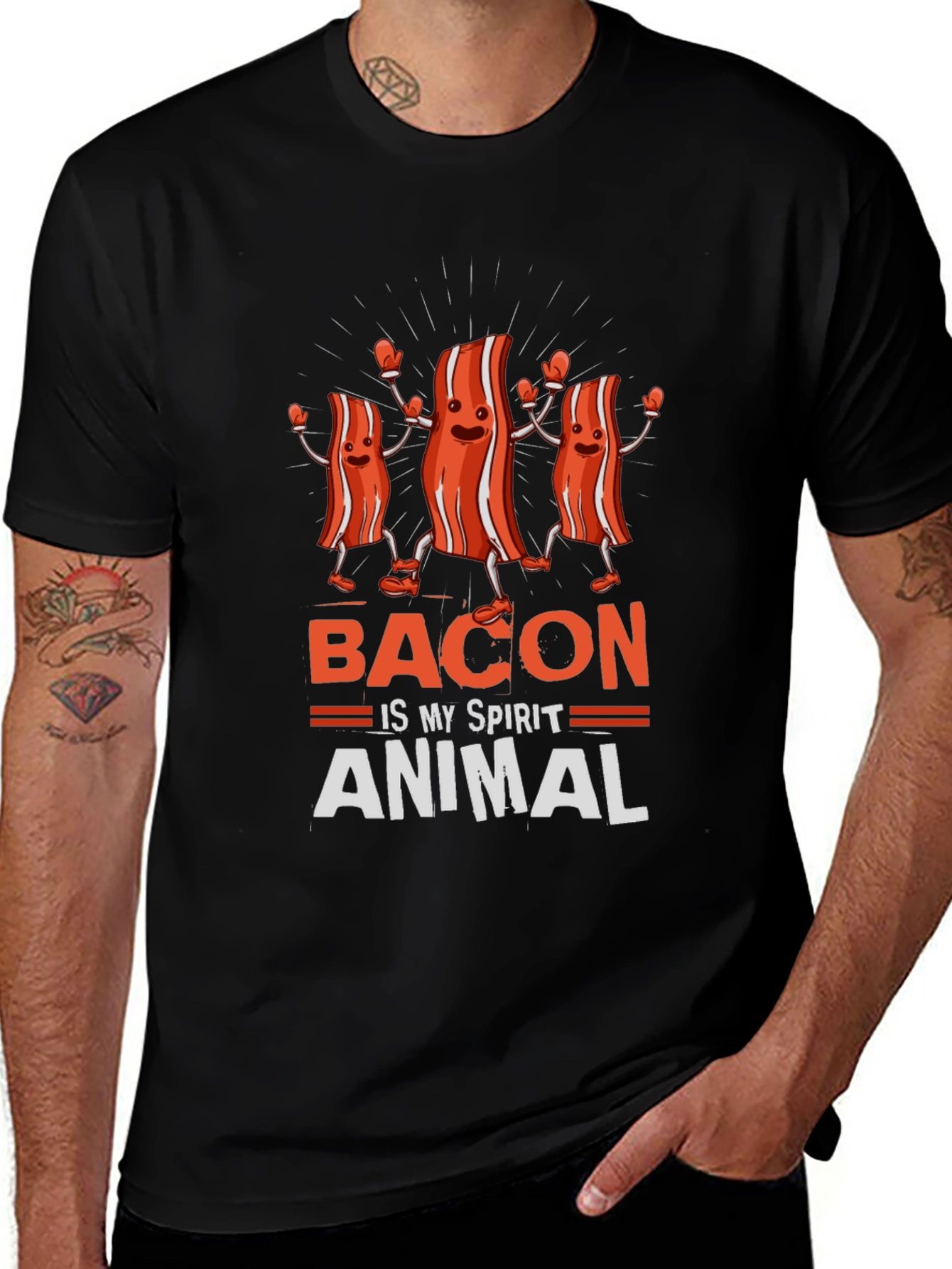 Bacon is My Spirit Animal Funny T-Shirt
