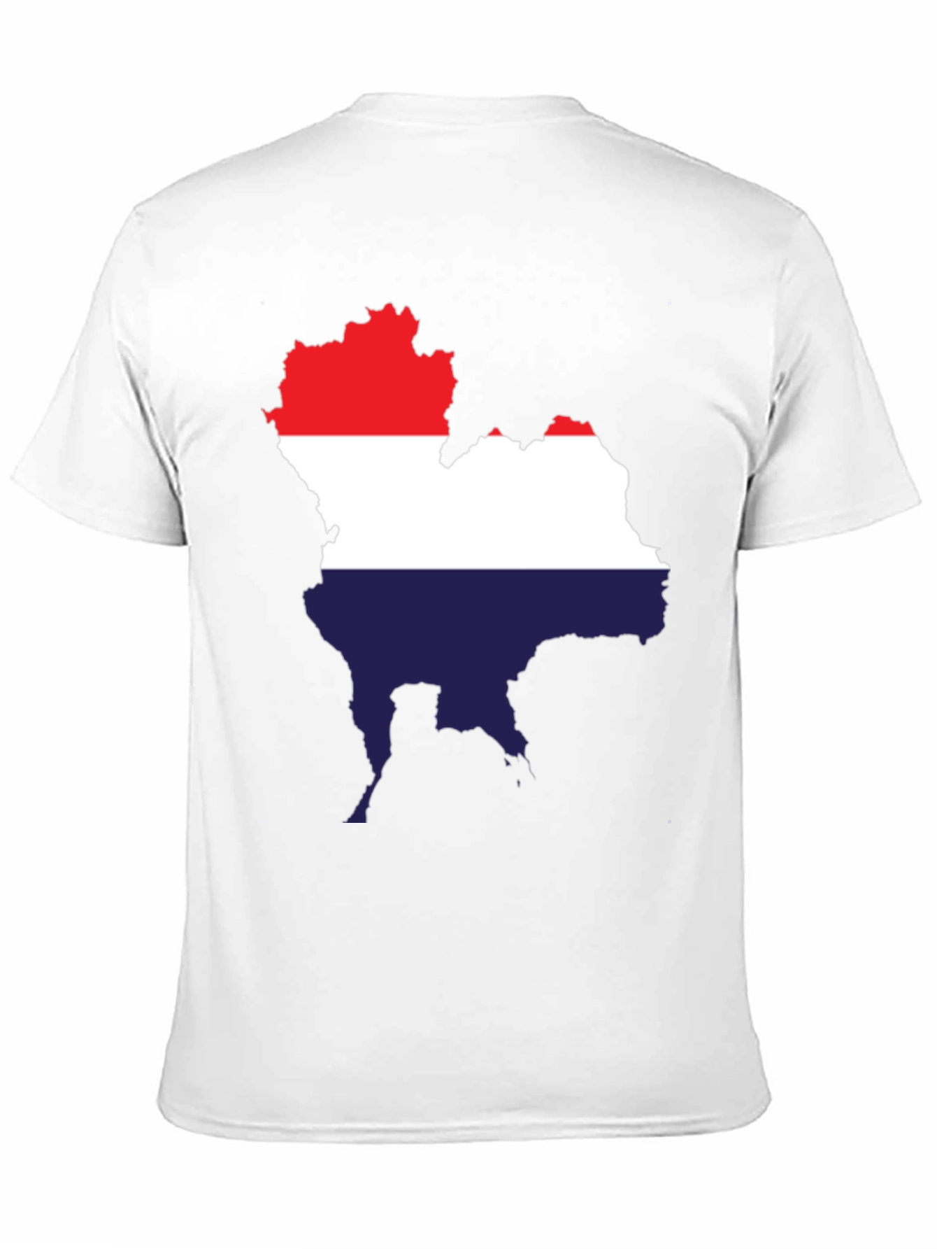 Thailand Map Flag T-Shirt - Black Crew Neck