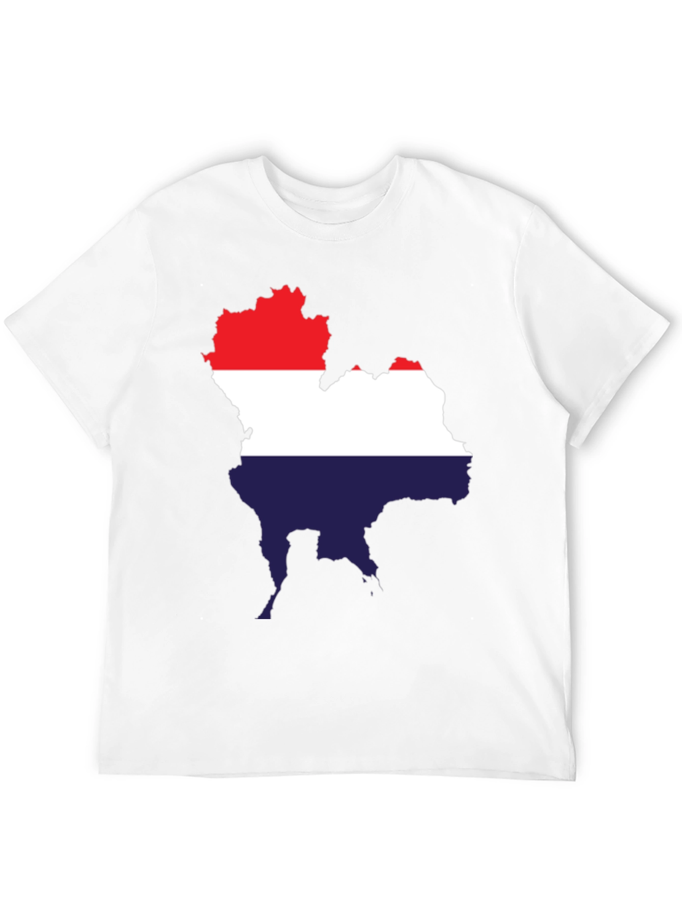 Thailand Map Flag T-Shirt - Black Crew Neck