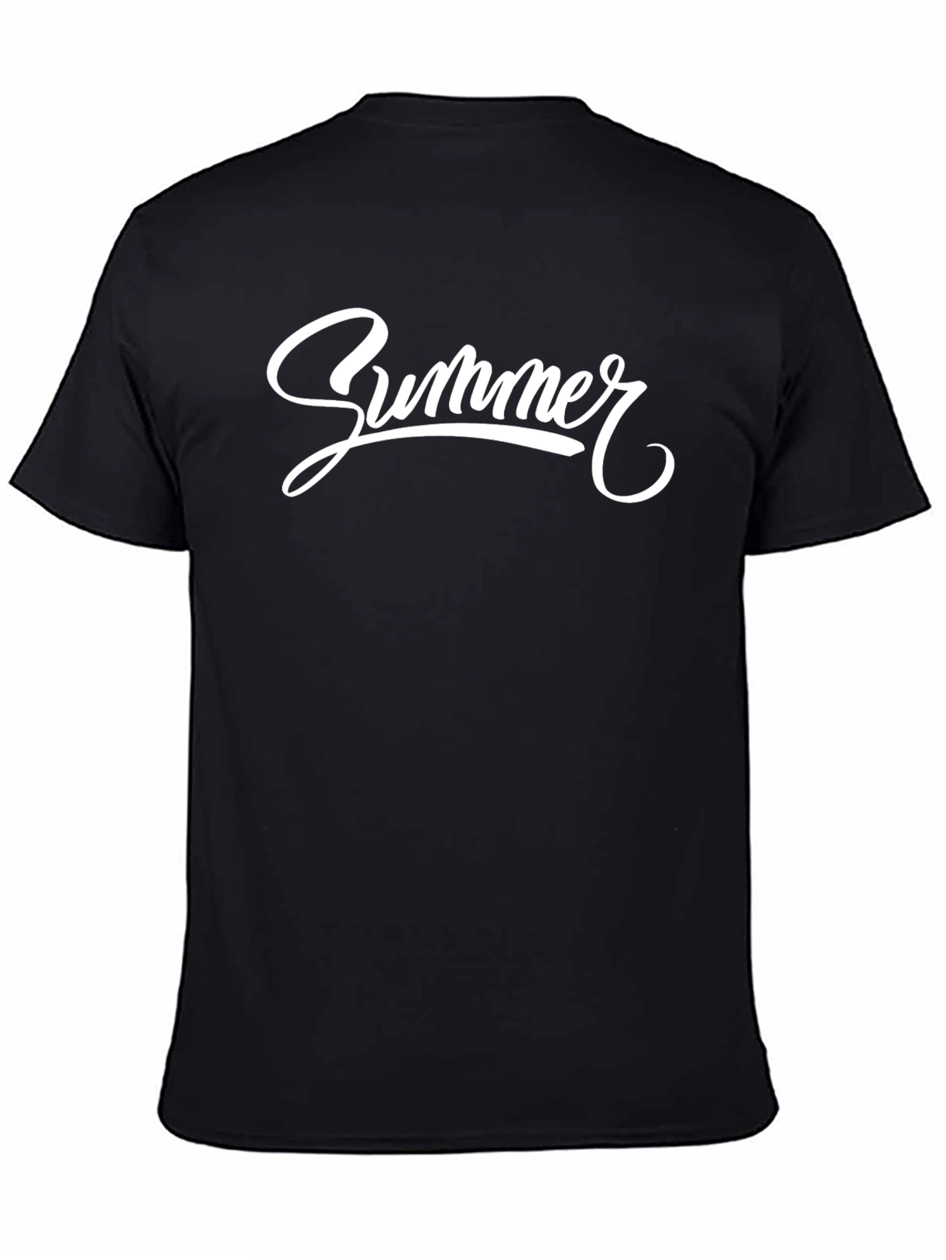 Summer Script Black T-Shirt