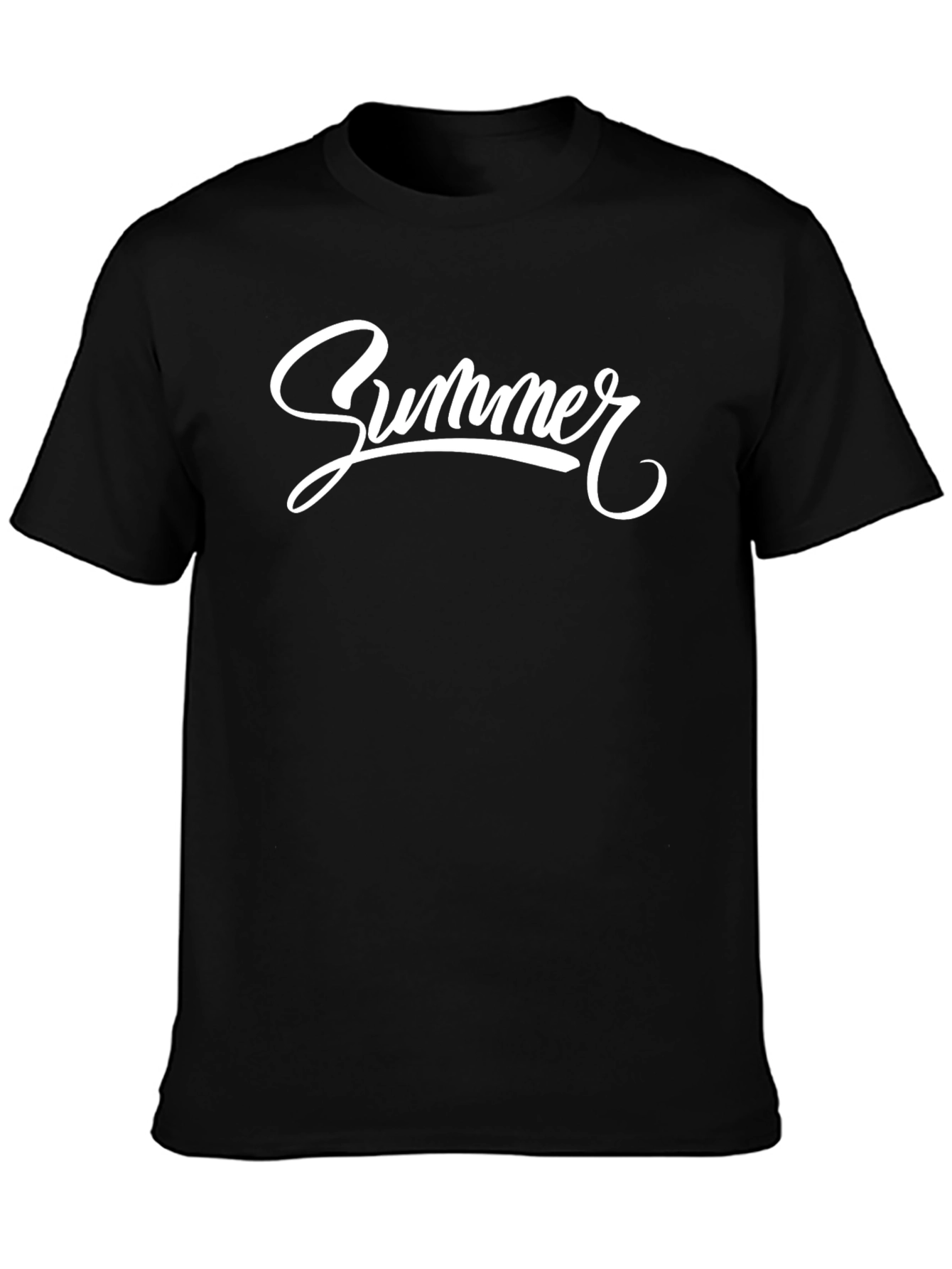 Summer Script Black T-Shirt