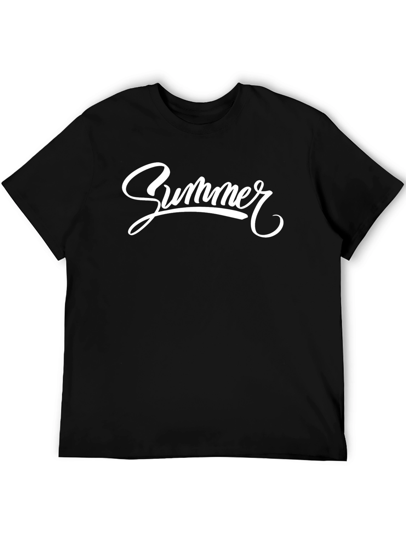 Summer Script Black T-Shirt