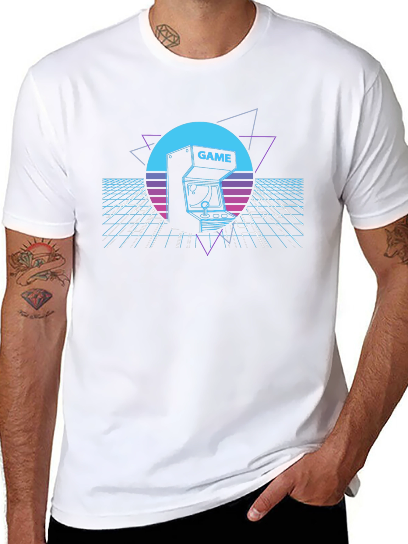 Retro Arcade Game T-Shirt - 80s Gaming Style
