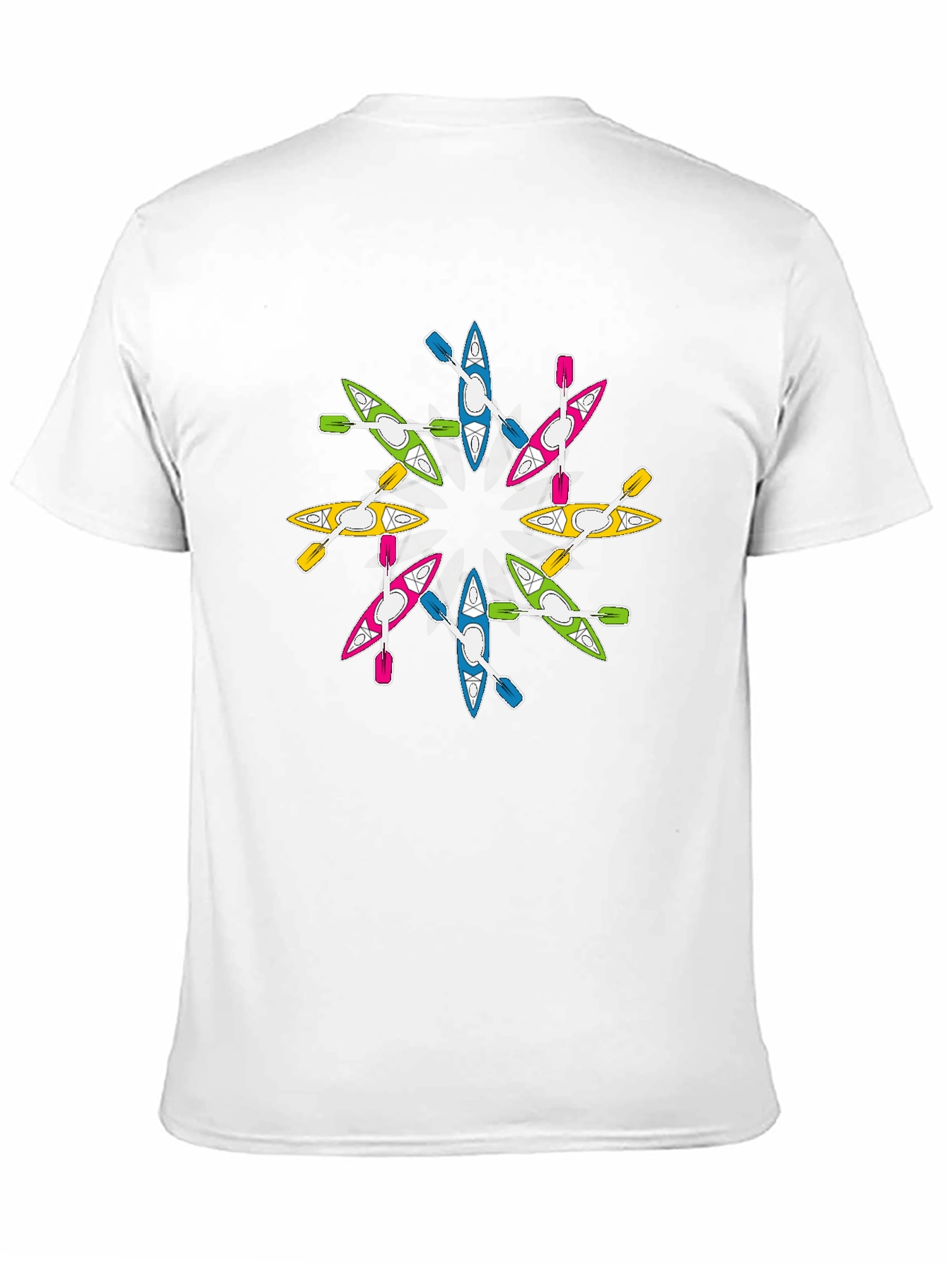 Kayak Circle Graphic T-Shirt Unique Design