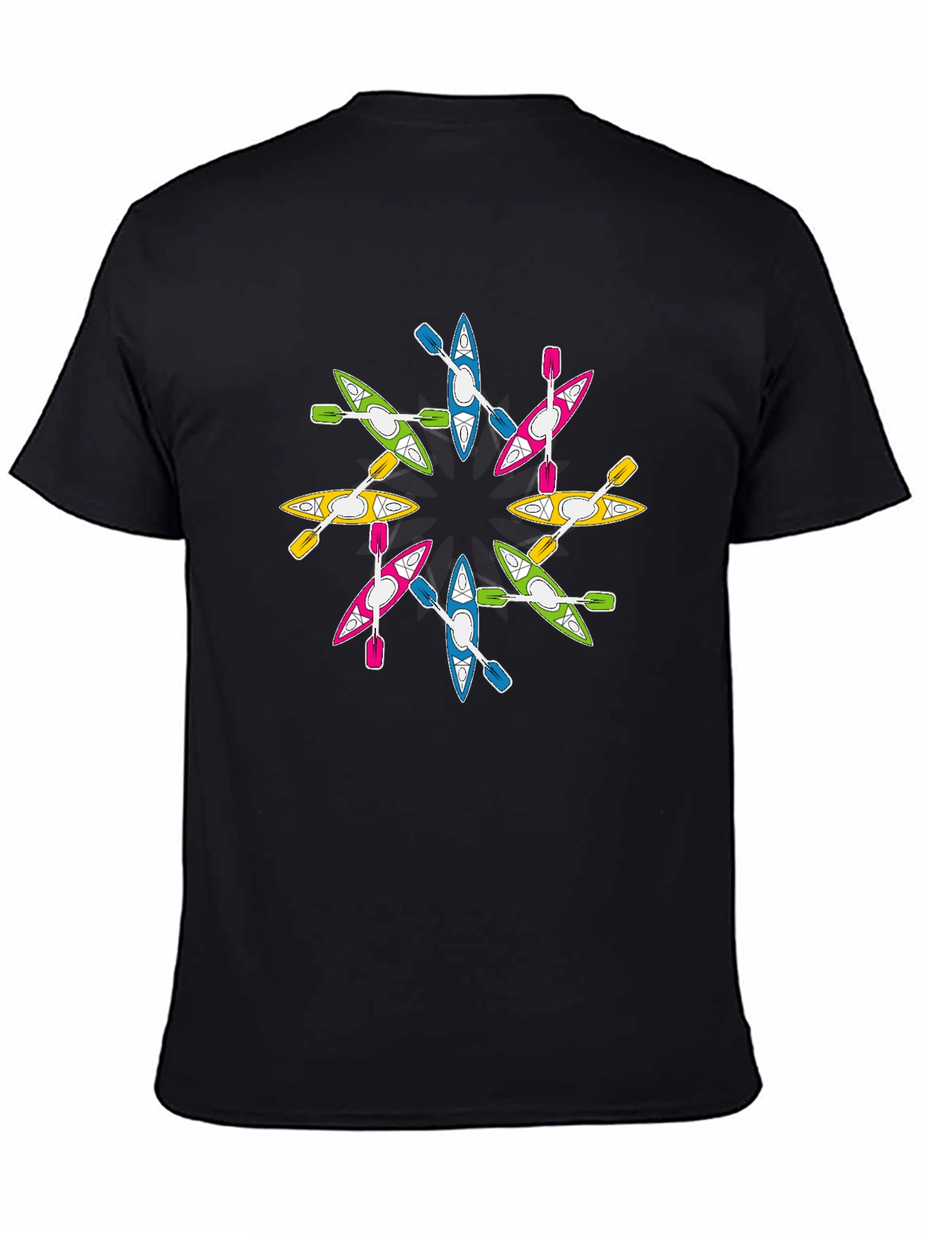 Kayak Circle Graphic T-Shirt Unique Design