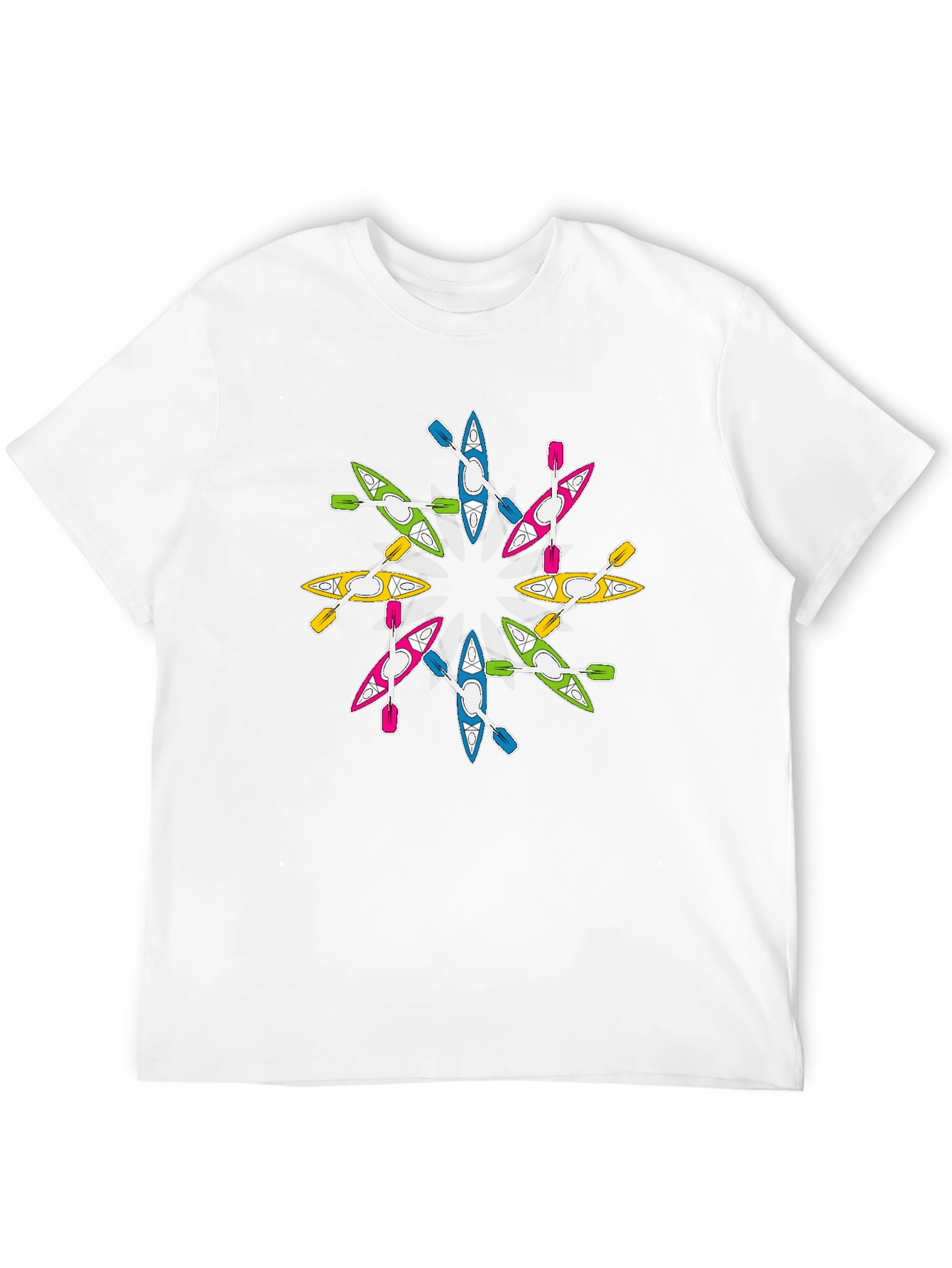 Kayak Circle Graphic T-Shirt Unique Design