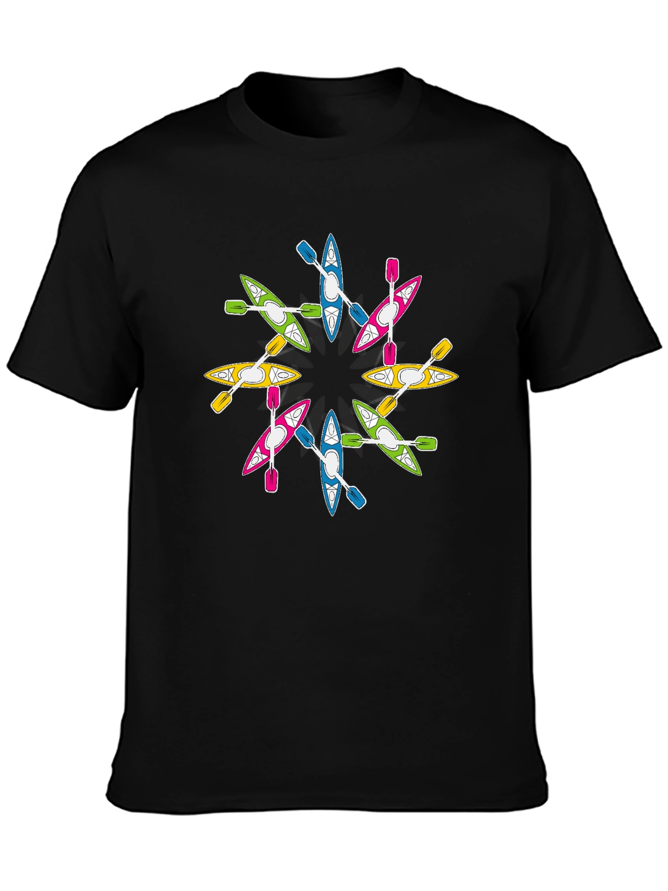 Kayak Circle Graphic T-Shirt Unique Design