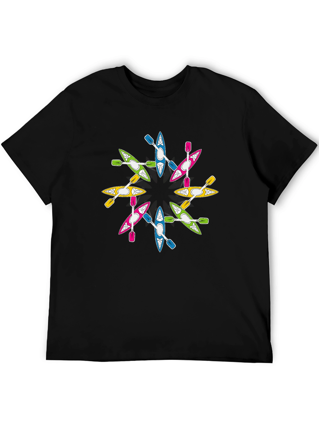 Kayak Circle Graphic T-Shirt Unique Design