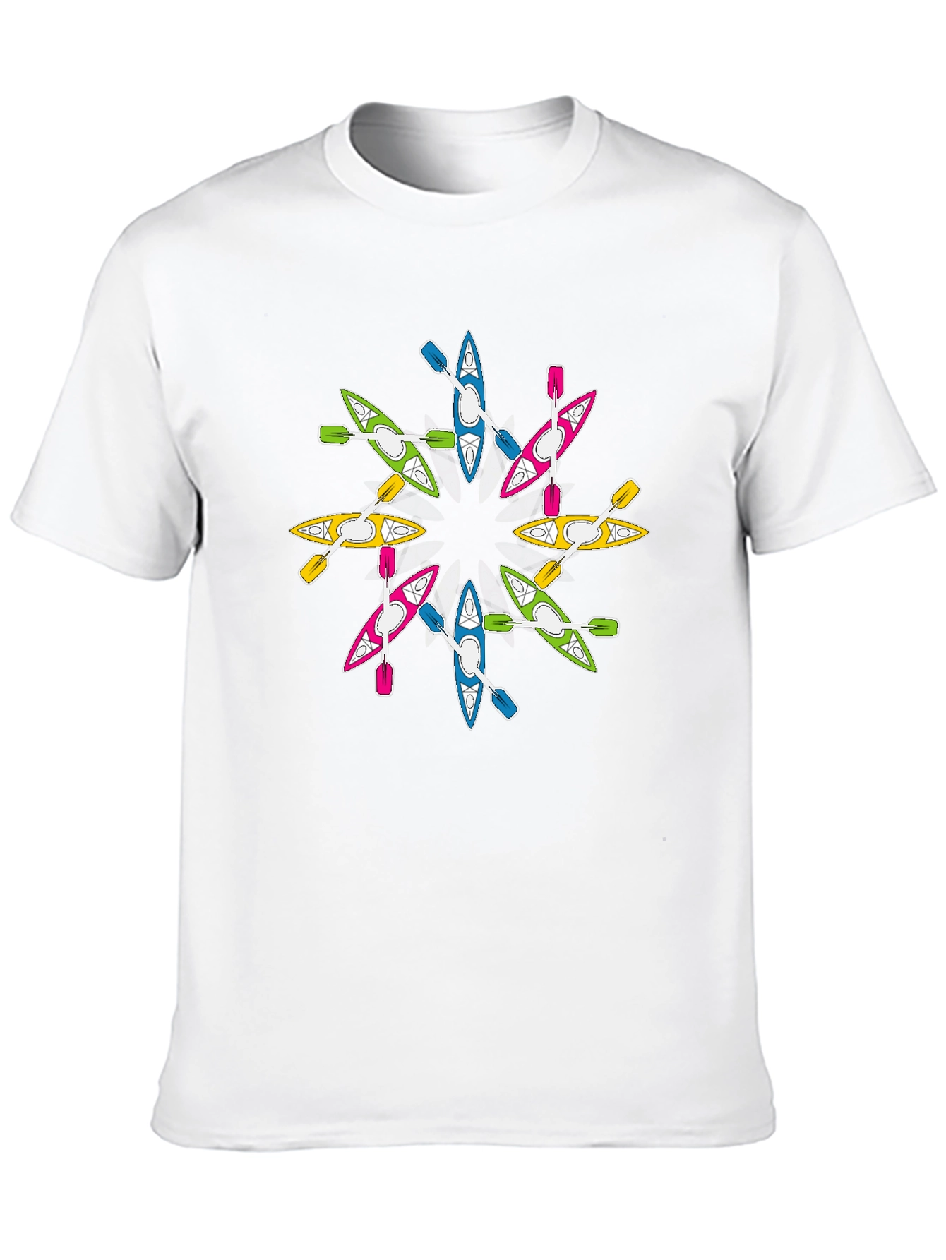 Kayak Circle Graphic T-Shirt Unique Design