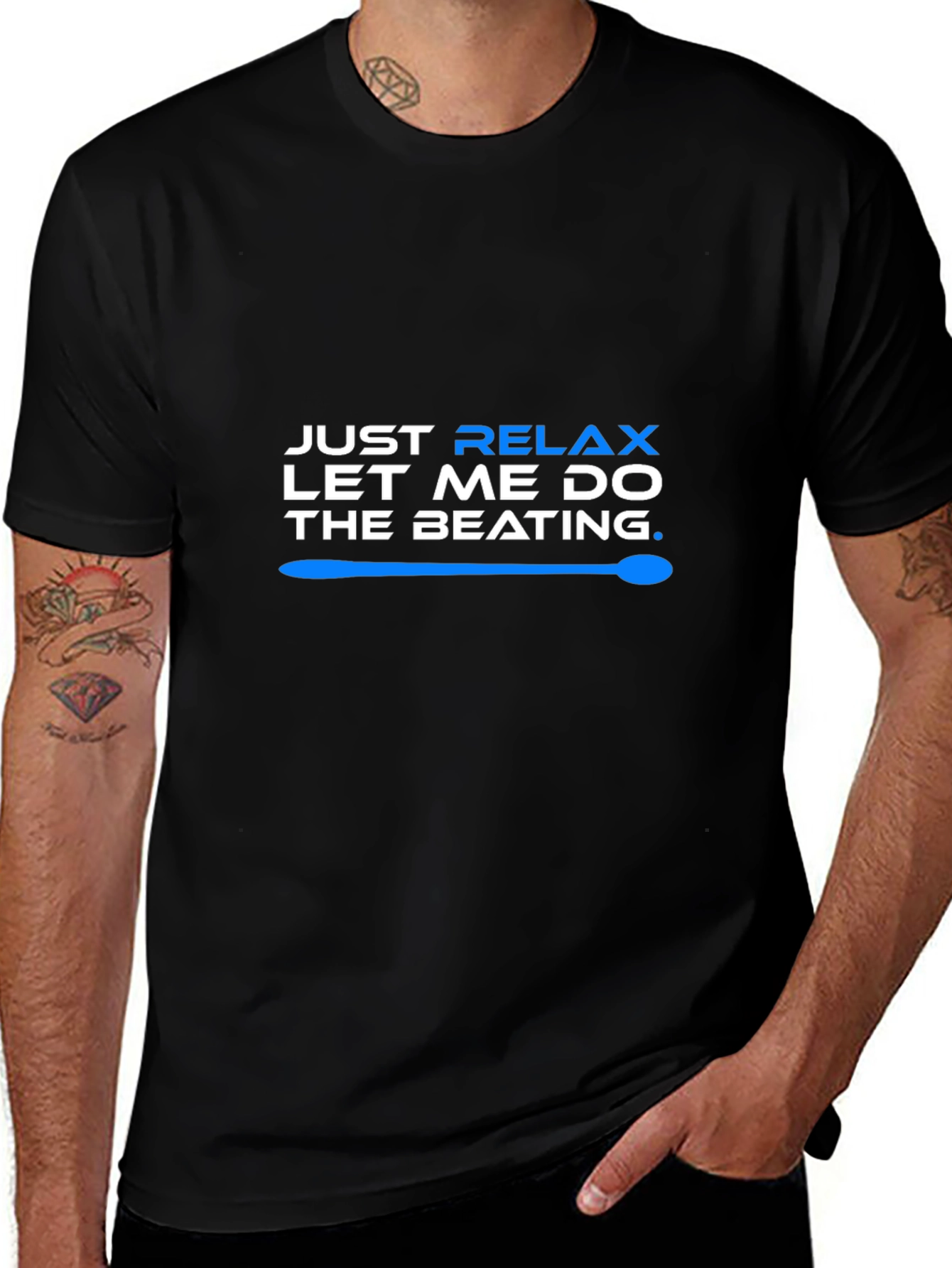 Relax Let Me Do The Beating T-Shirt - Black